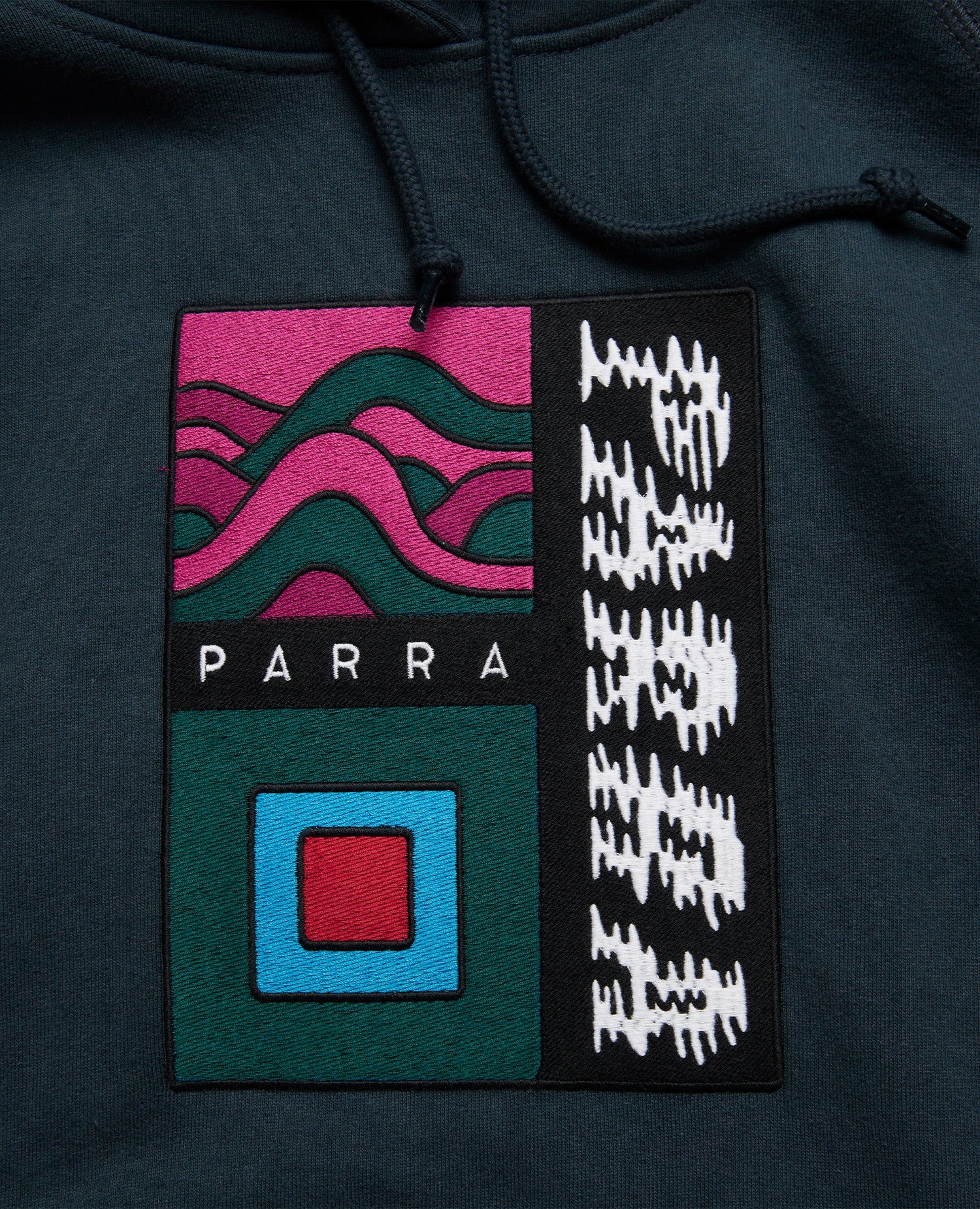 byParra Wave Block Tremors Hooded Sweatshirt (Navy Blue)
