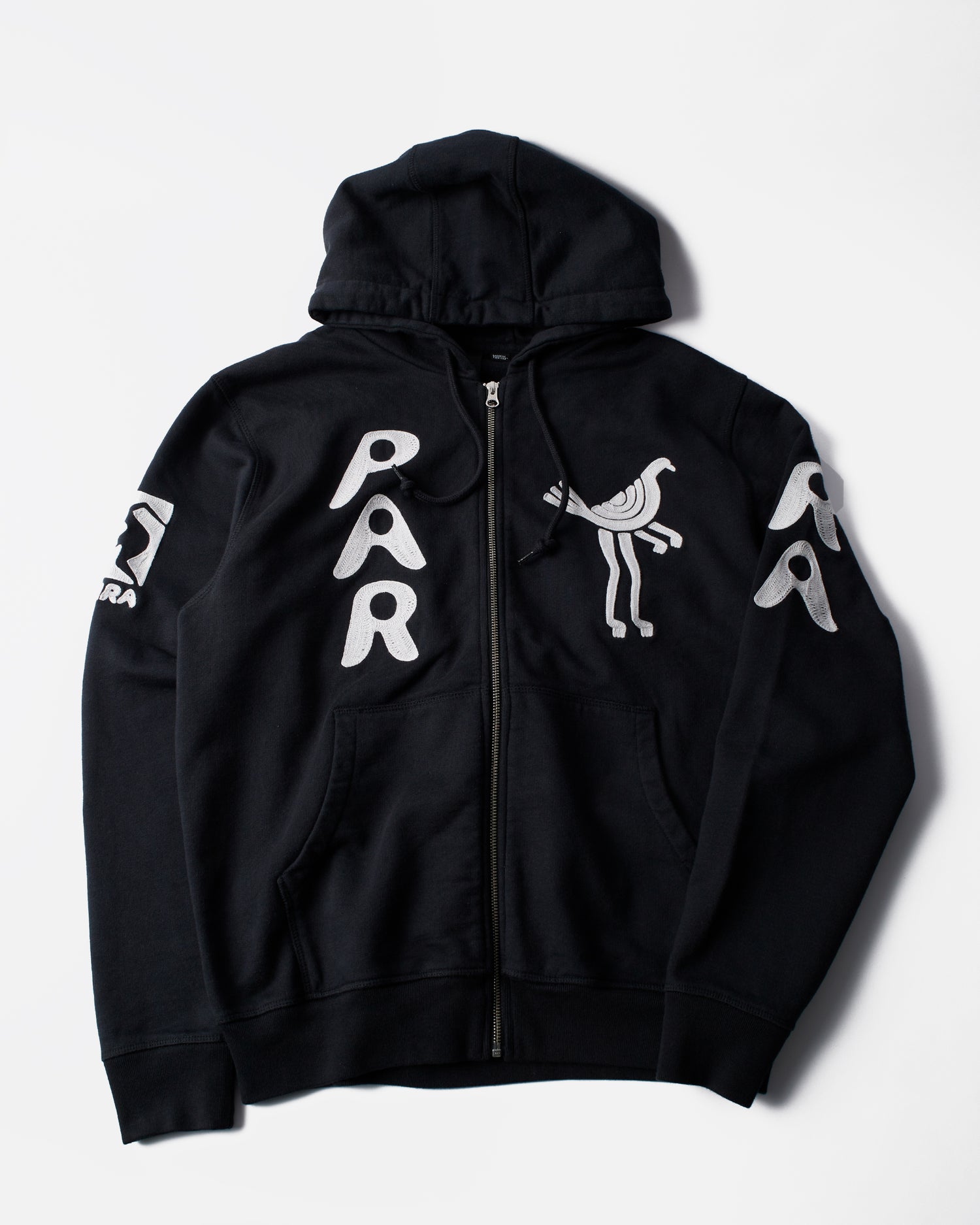 byParra Zipped Pigeon Zip Hooded Sweatshirt (Black)