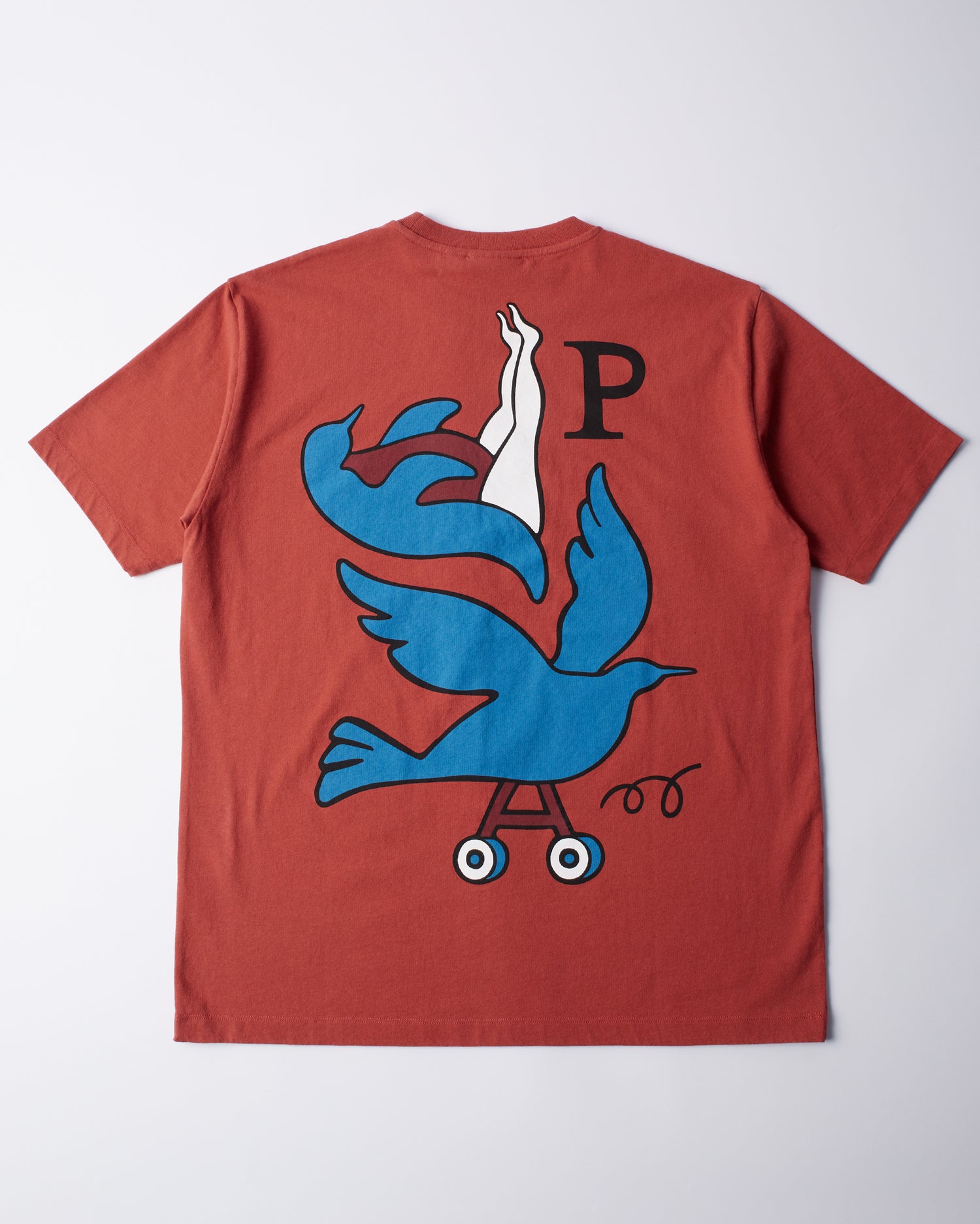 byParra Wheeled Bird T-shirt (Rust)