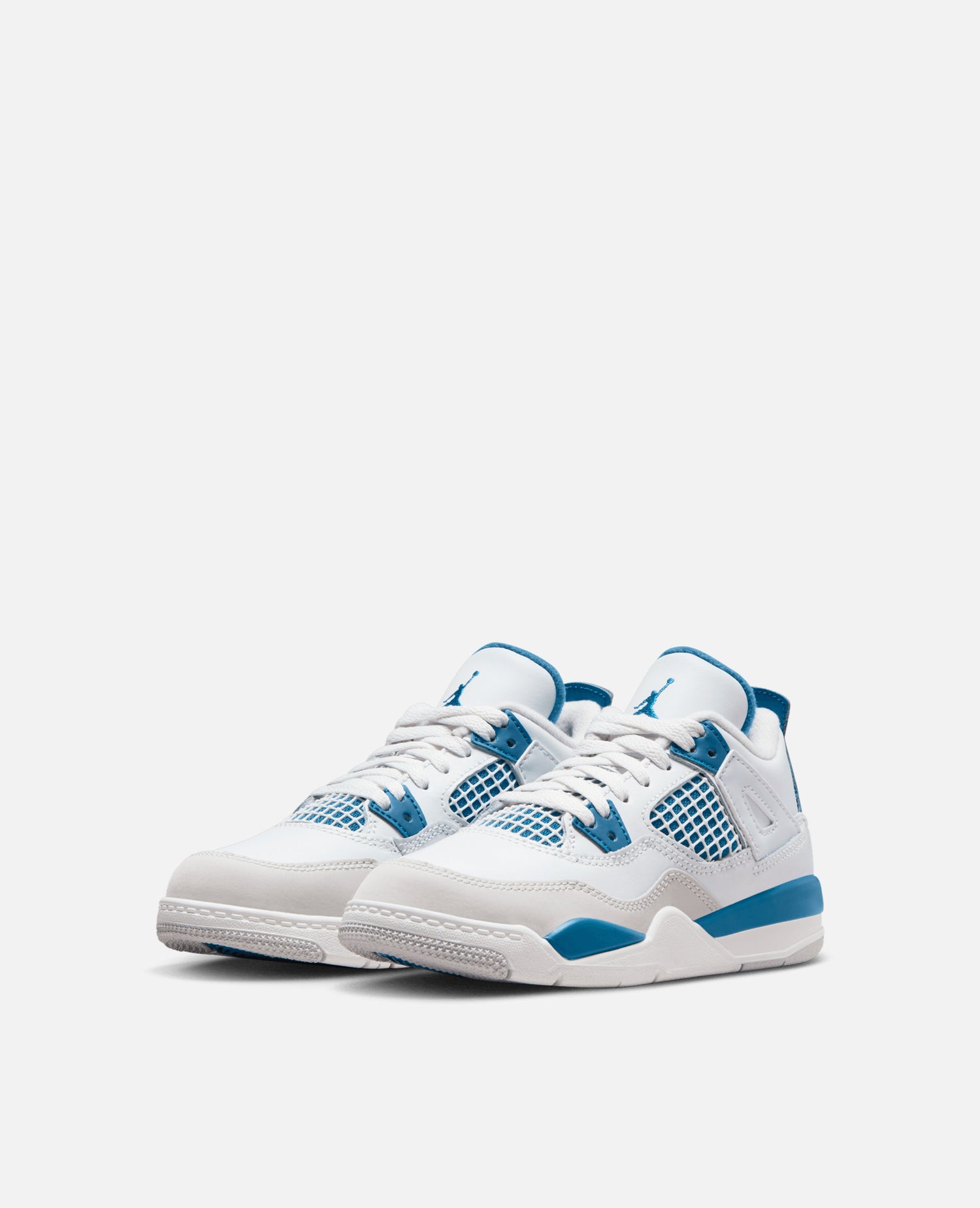 Nike Jordan 4 Retro (PS) (Off White/Military Blue-Neutral Grey)
