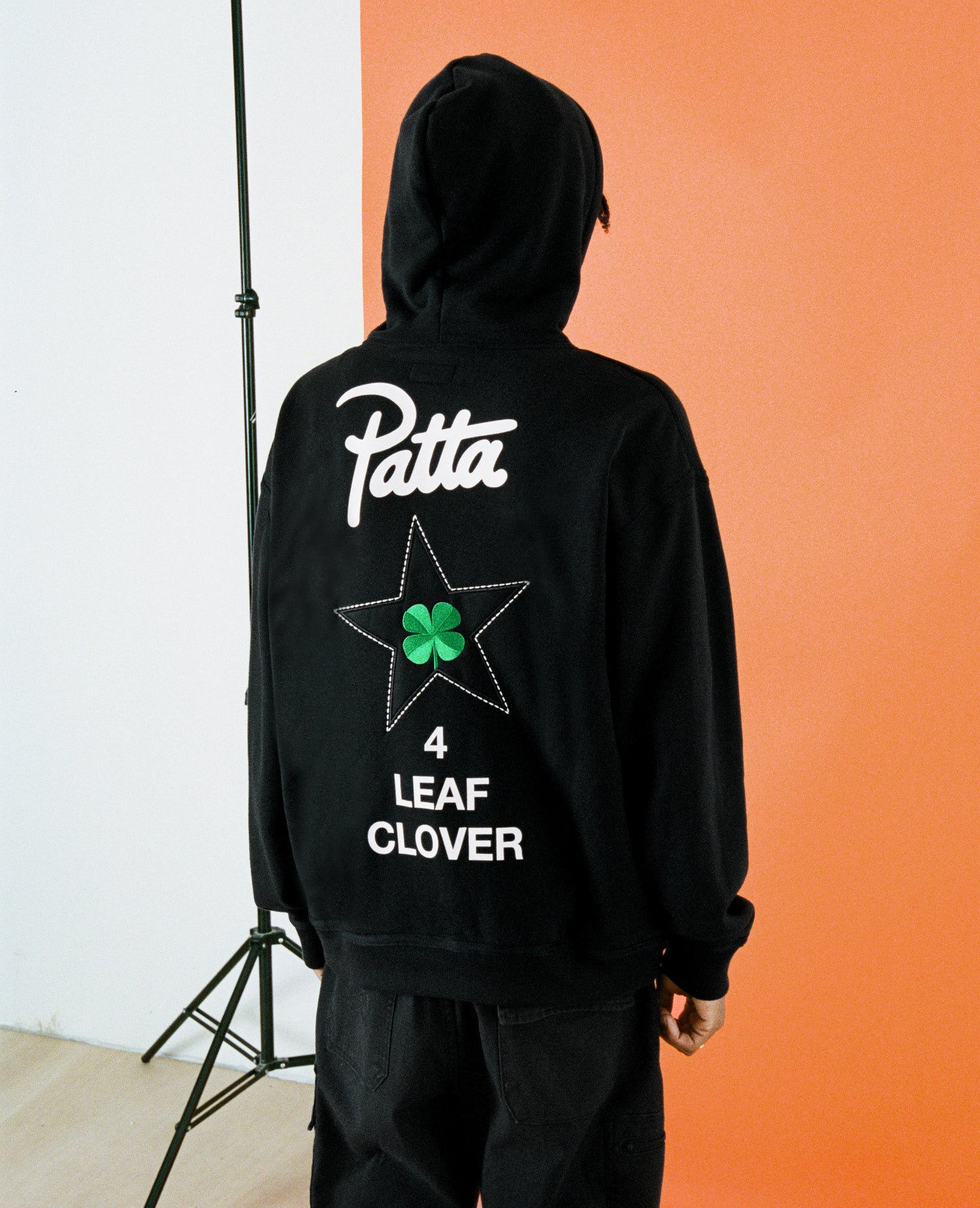Patta x Converse 4 Leaf Clover Hooded Sweater (Black)