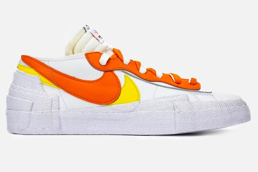 Nike x Sacai Blazer Low (White/Magma Orange-White)