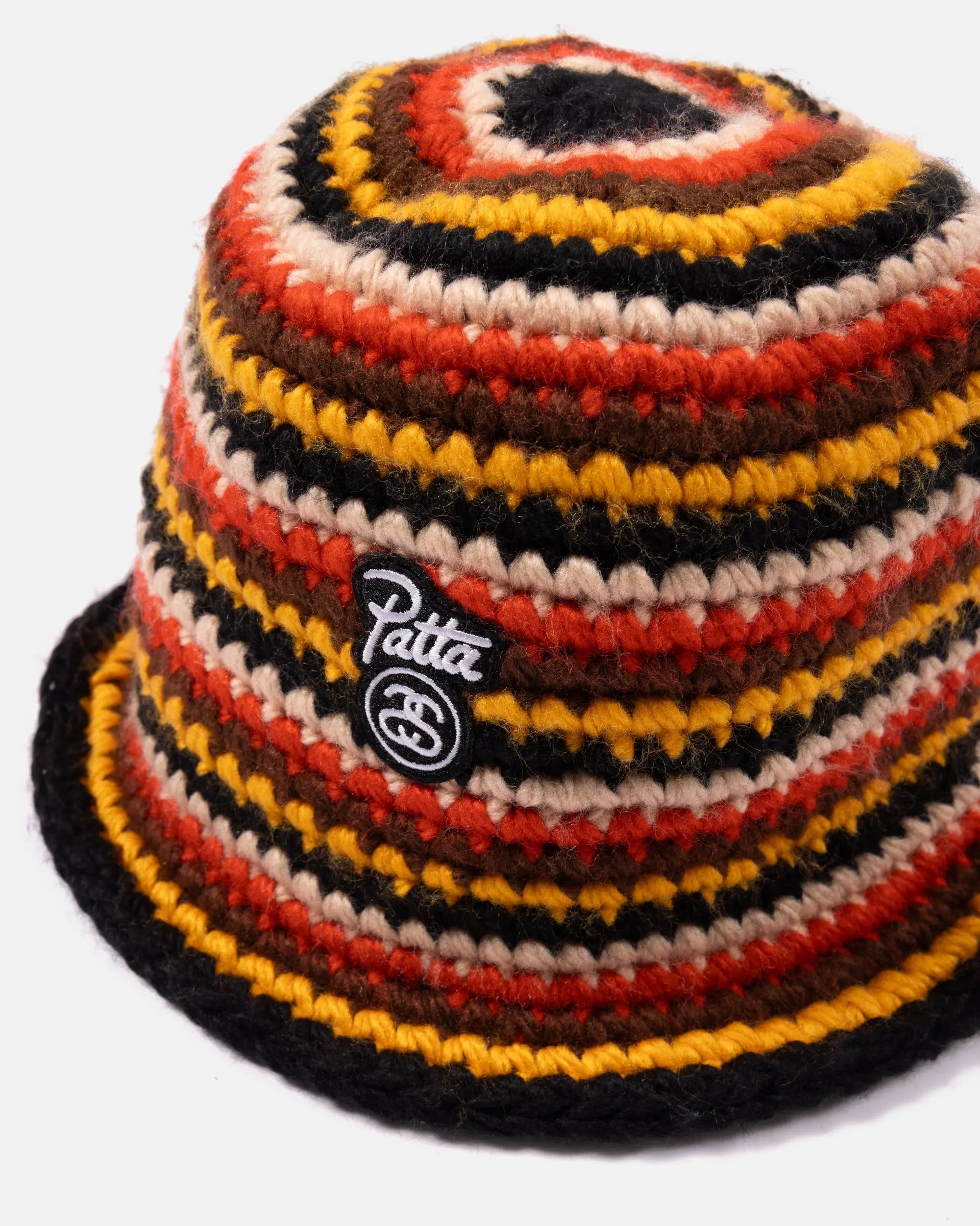 Stussy x Patta Striped Knit Bucket Hat