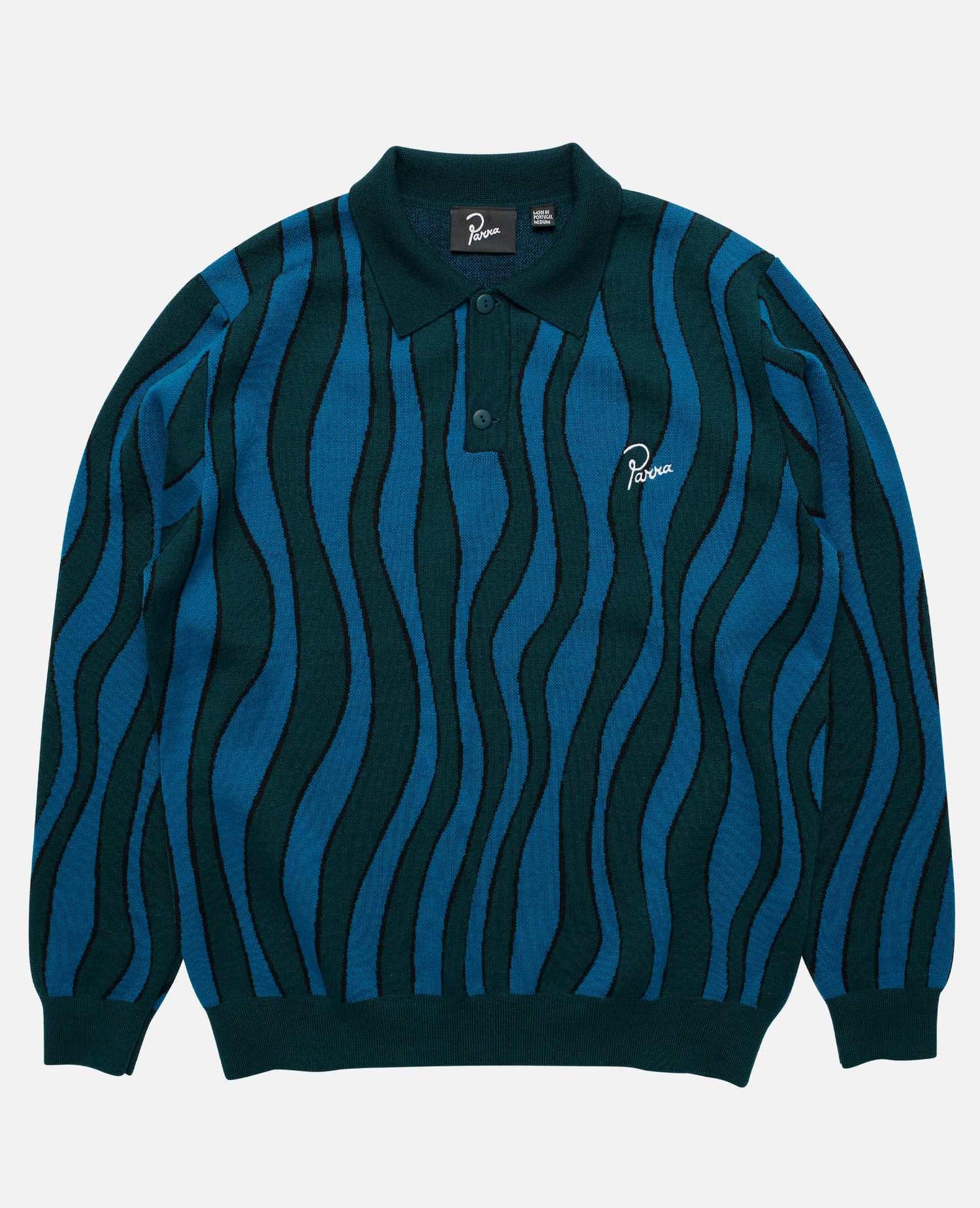 byParra Aqua Weed Waves Polo tricoté (Multi)