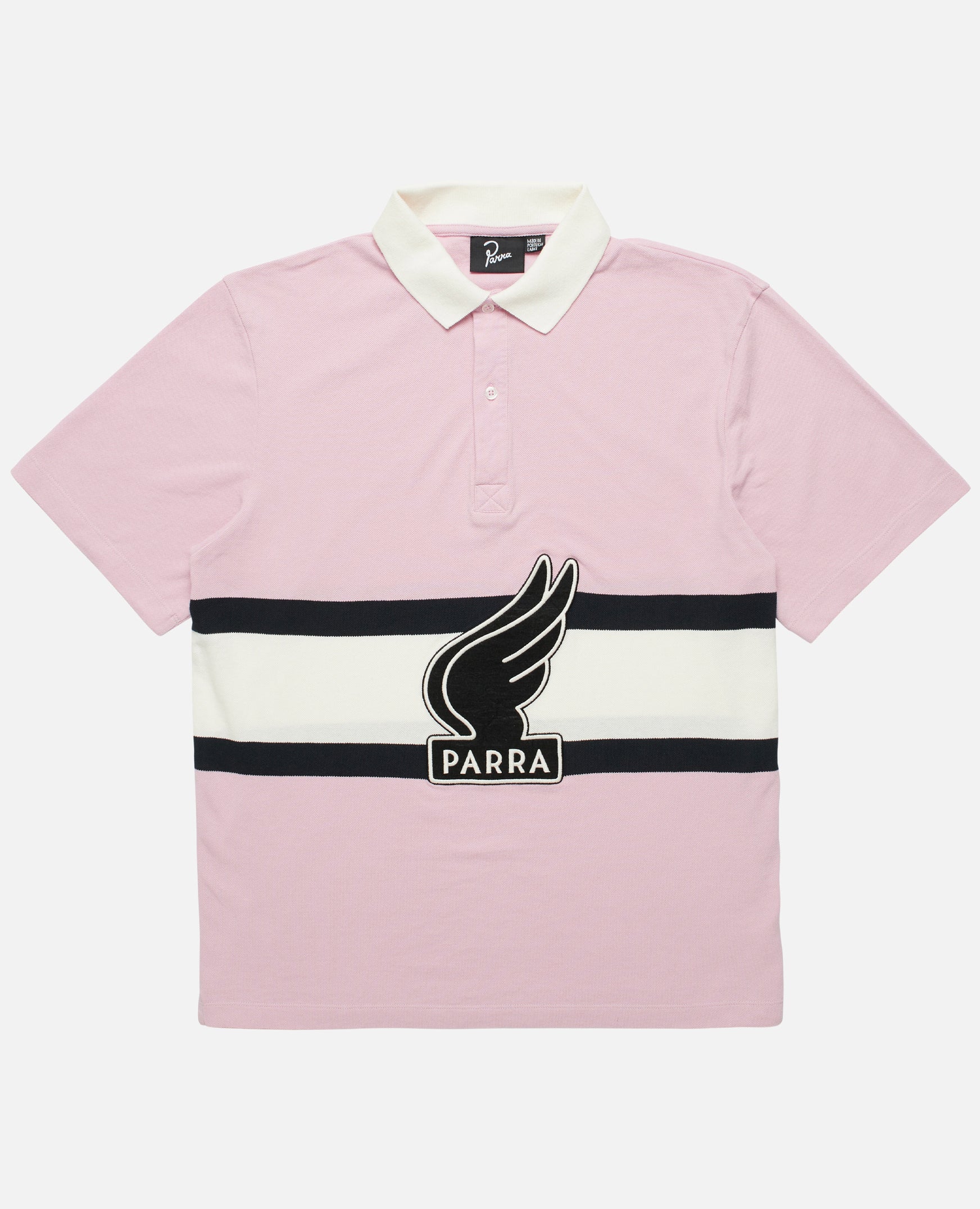 byParra Winged Logo Polo Shirt (Pink/Off White)