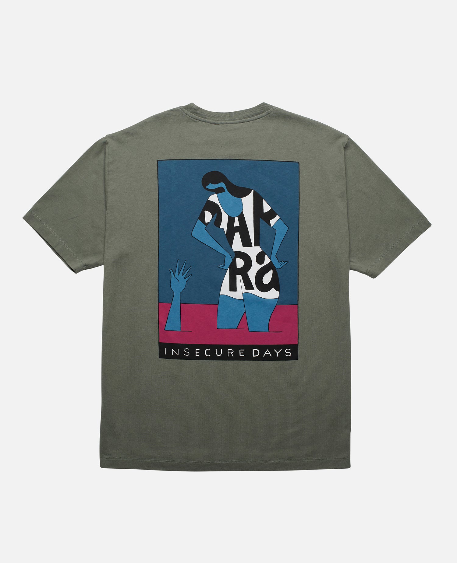 byParra Insecure days T-Shirt (Greyish Green)
