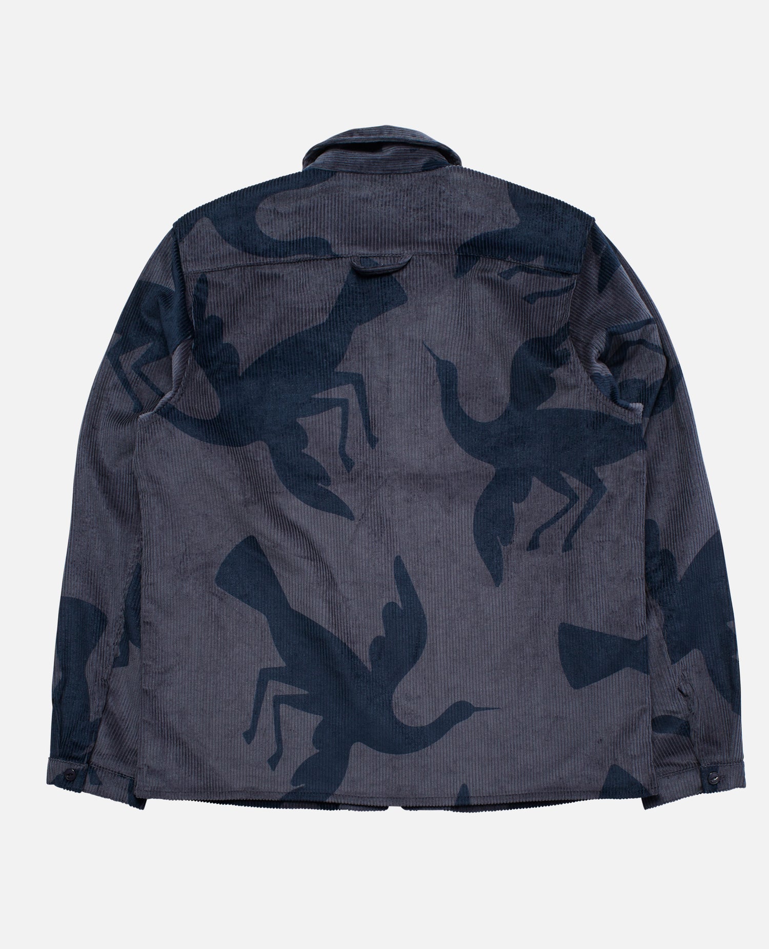 by Parra Clipped Wings Shirt Jacket (Greyish Blue)