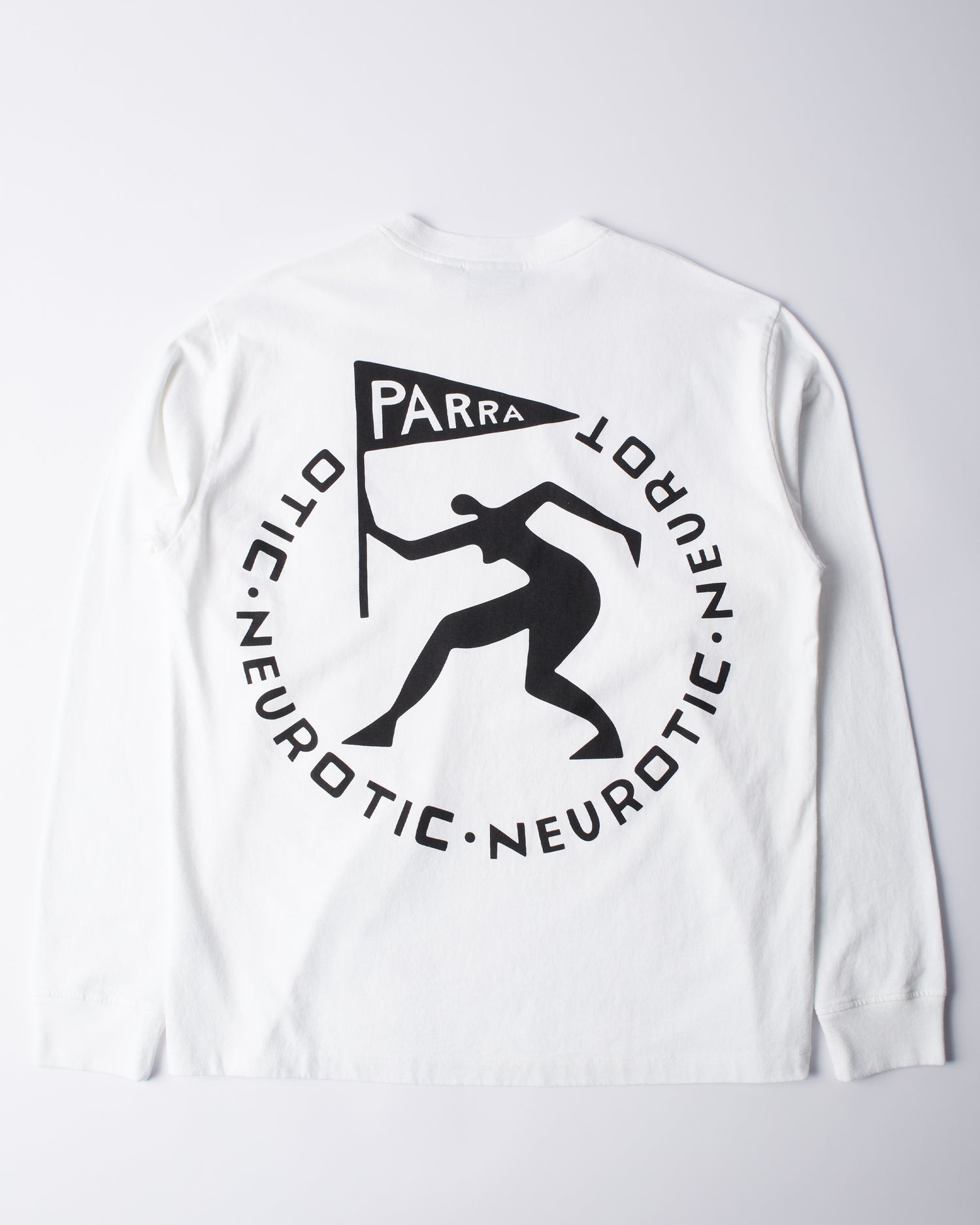 byParra Neurotic Flag Long Sleeve T-shirt (White)
