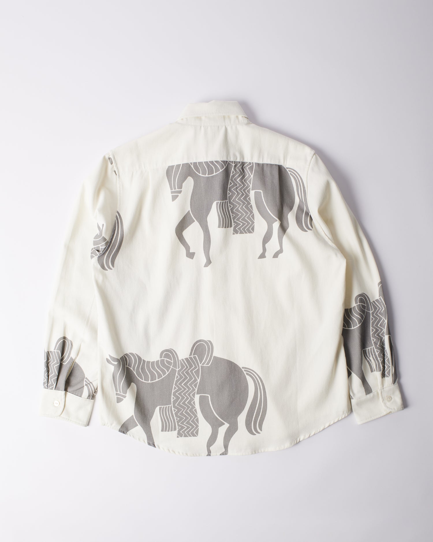 byParra Repeated Horse Shirt (Off White)
