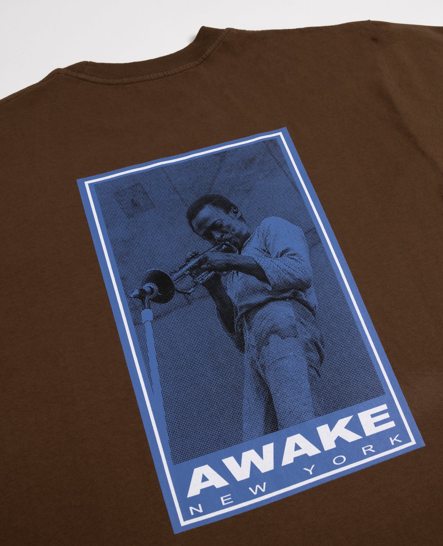 Awake NY Miles Davis Printed Short Sleeve Tee (Brown)