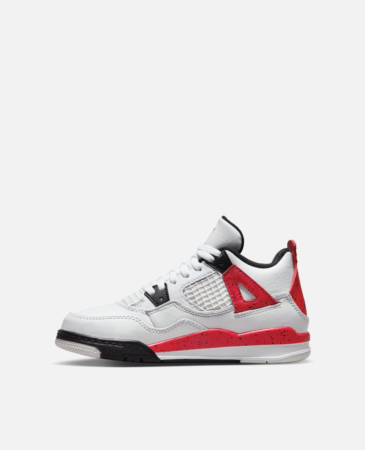 Nike Jordan 4 Retro (PS) (White/Fire Red-Black-Neutral Grey)