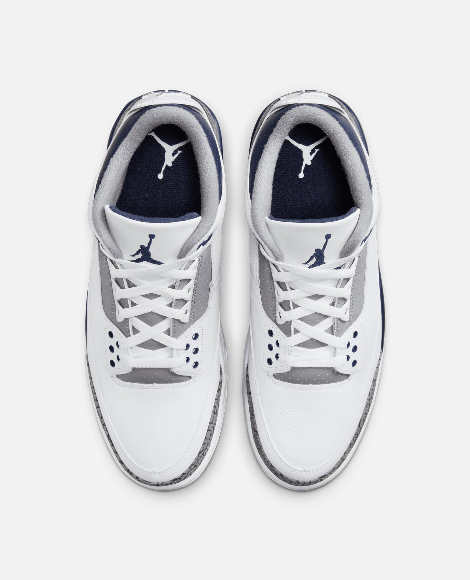 Nike Air Jordan 3 Retro (Bianco/Marina Mezzanotte-Grigio Cemento-Nero)