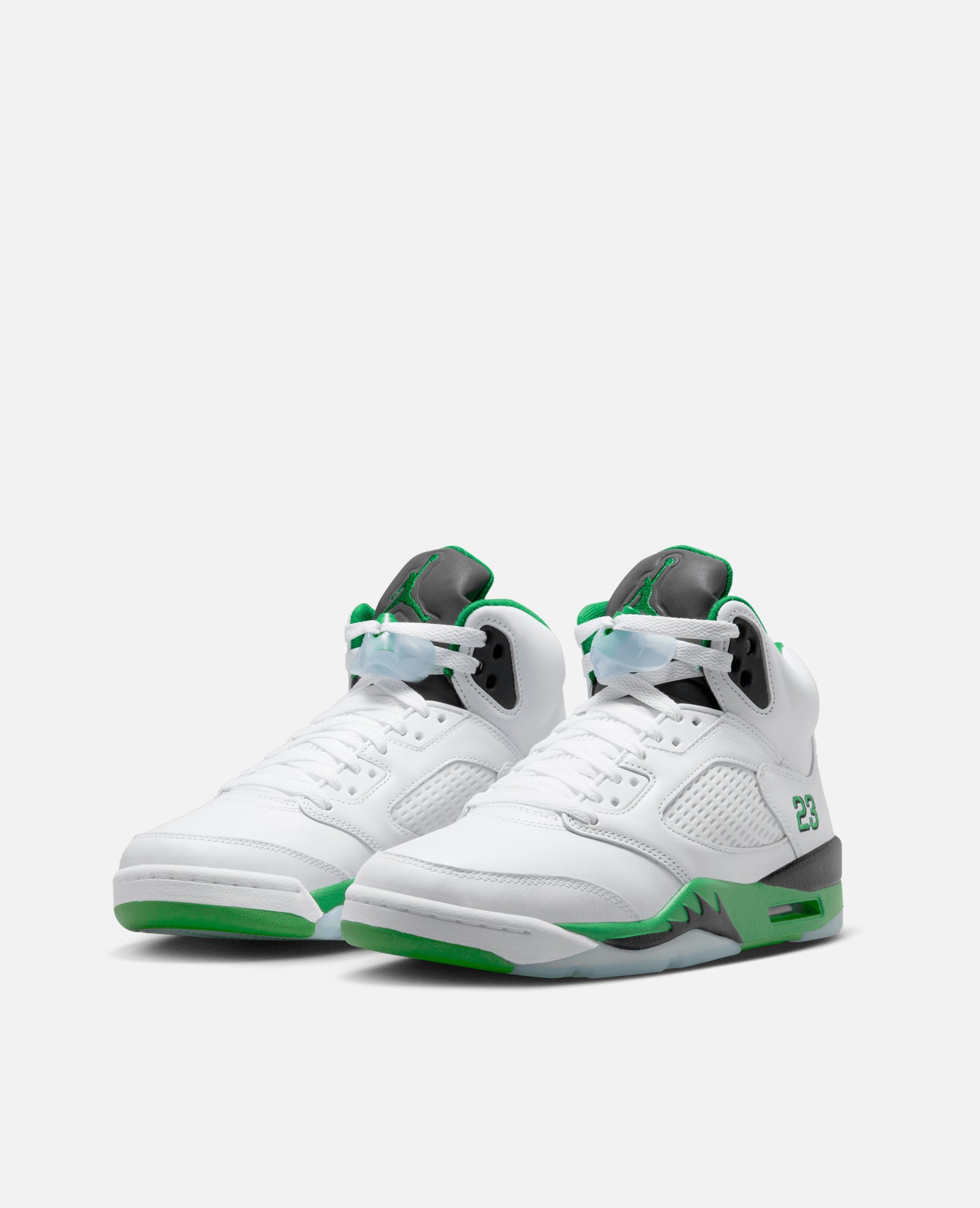 Nike Donne Air Jordan 5 Retro (Bianco/Lucky Verde-Nero-Blu Ghiaccio)