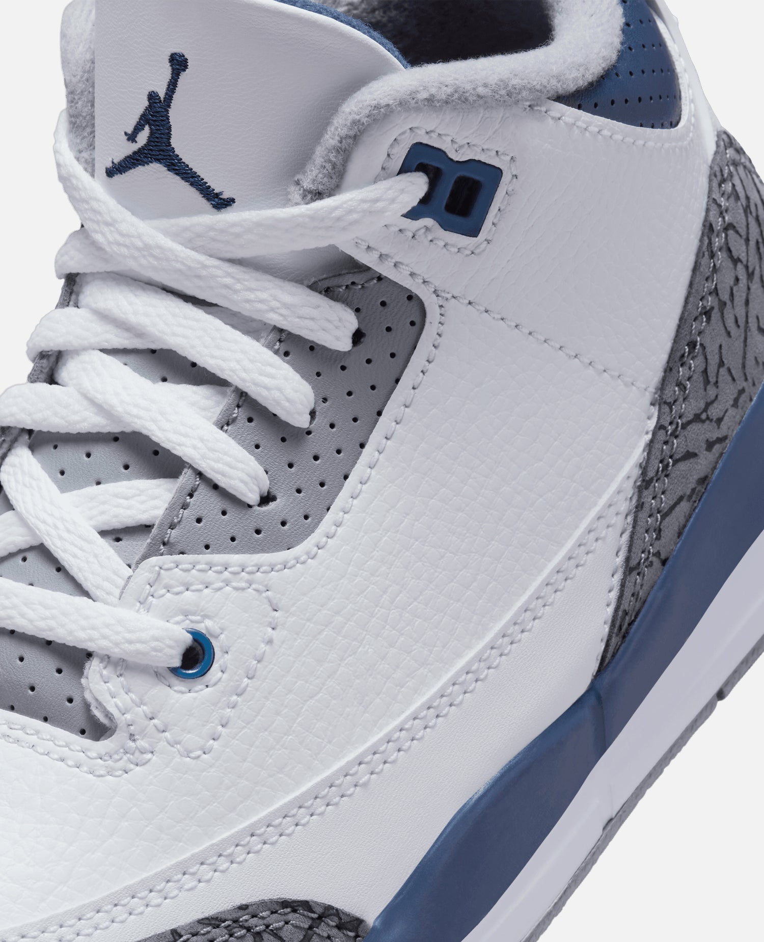 Nike Jordan 3 Retro (PS) (White/Midnight Navy-Cement Grey-Black)