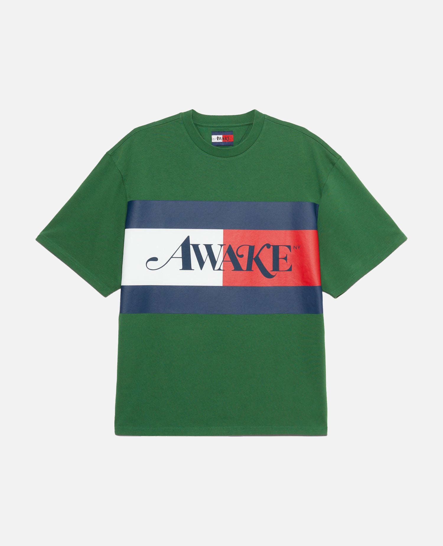 T-shirt Tommy X Awake Flag (verde aviatore)