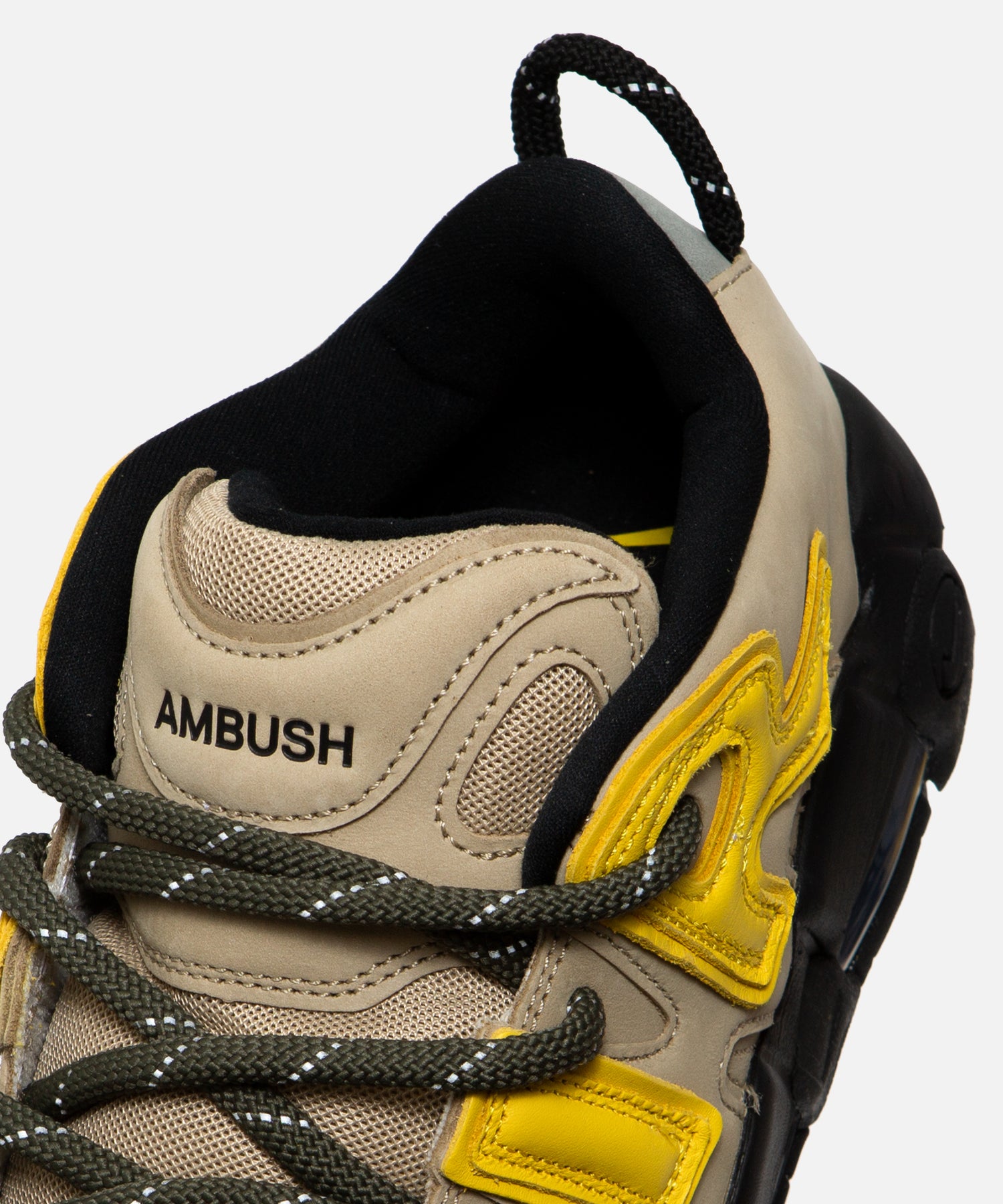 AMBUSH x Nike Air More Uptempo Low SP (Limestone/Vivid Sulfur-Black-Flat Pewter)