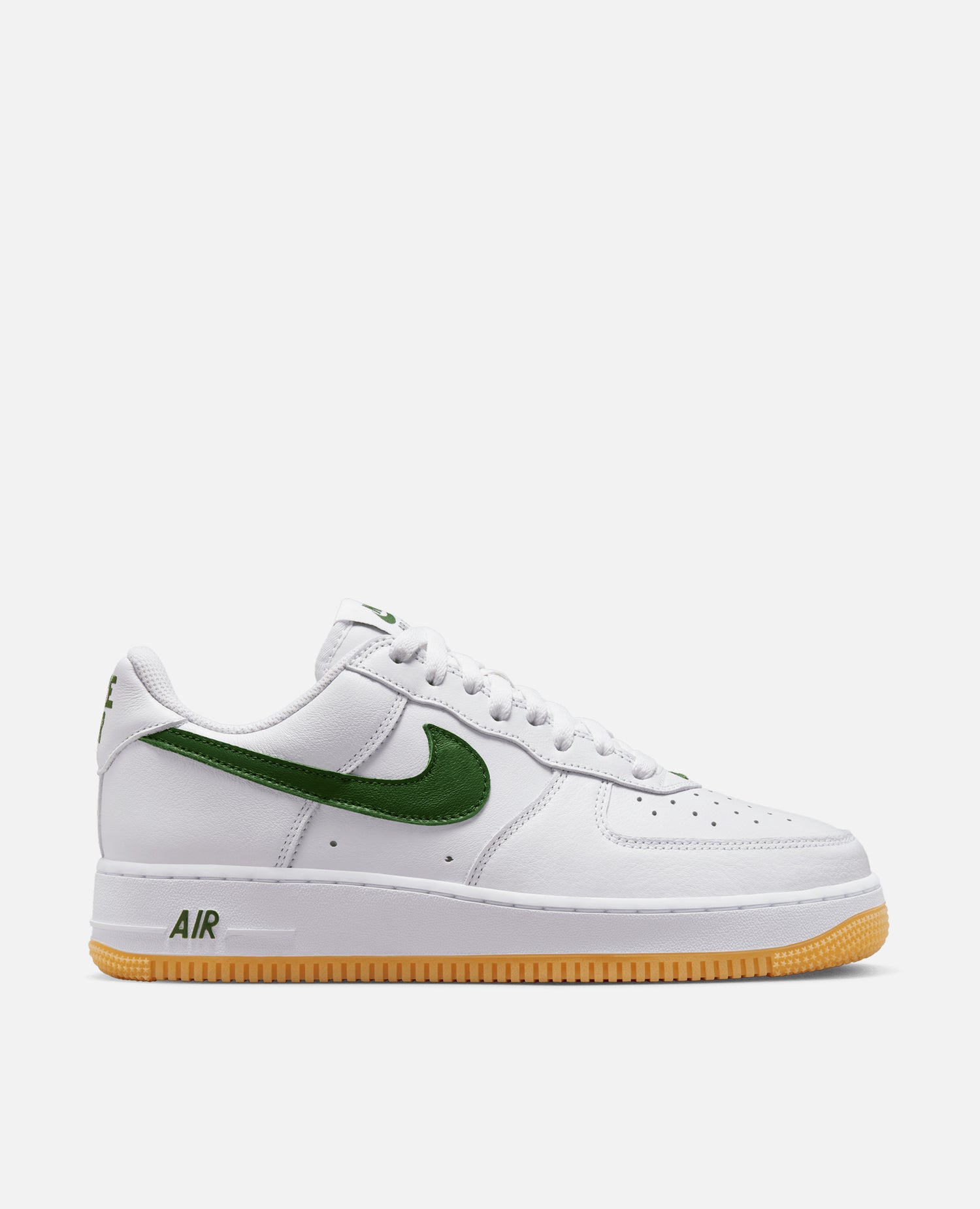 Nike Air Force 1 Low Retro (Blanc/Vert forêt-Jaune gomme)