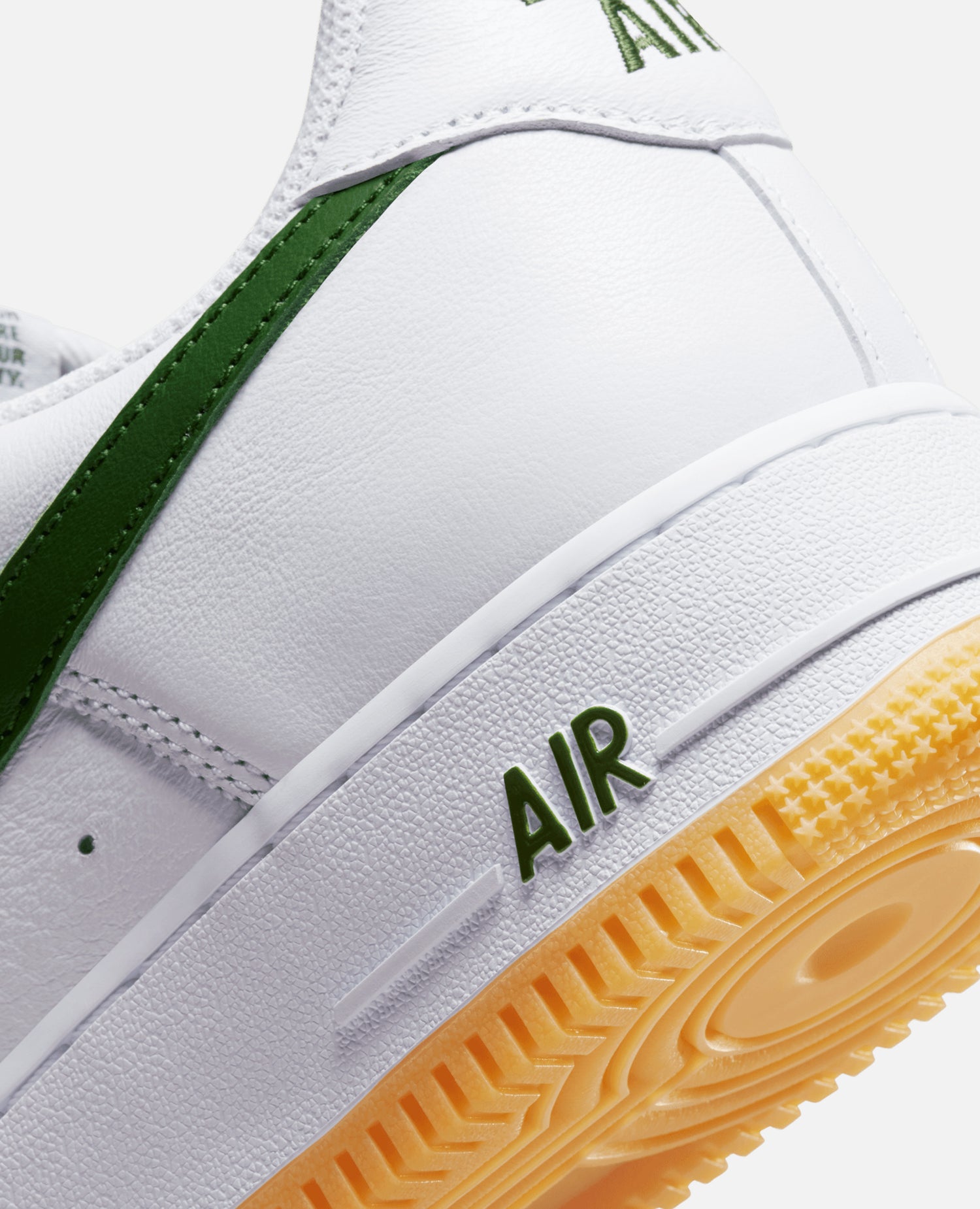 Nike Air Force 1 Low Retro (White/Forest Green-Gum Yellow)