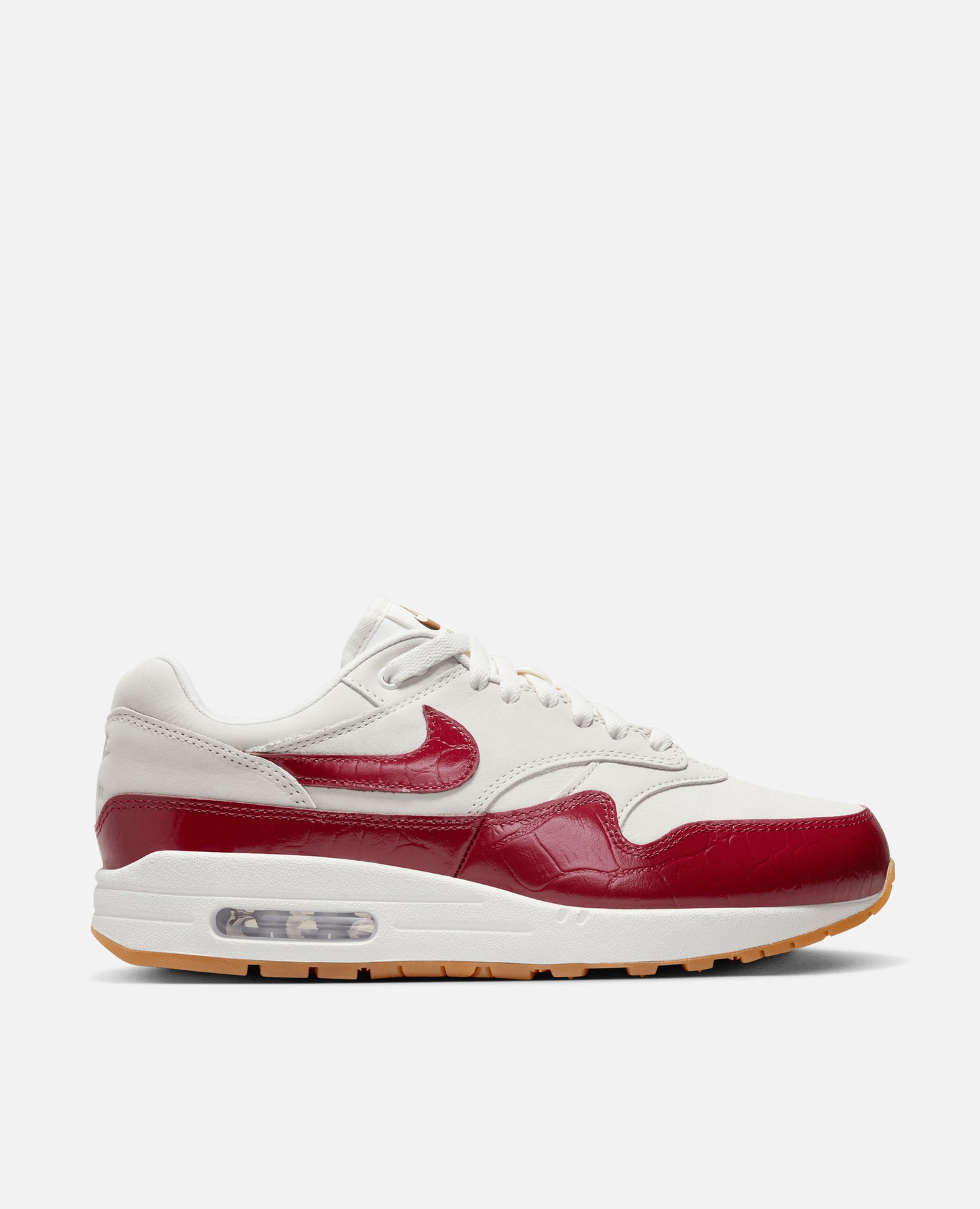 Nike Femme Air Max 1 Lx (Voile/Team Rouge-Voile-Gomme Marron Clair)