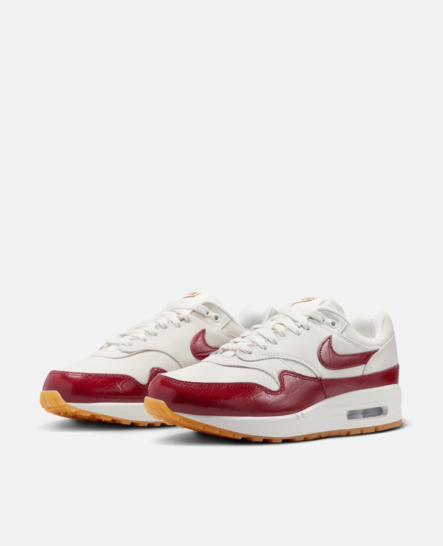 Nike Femme Air Max 1 Lx (Voile/Team Rouge-Voile-Gomme Marron Clair)
