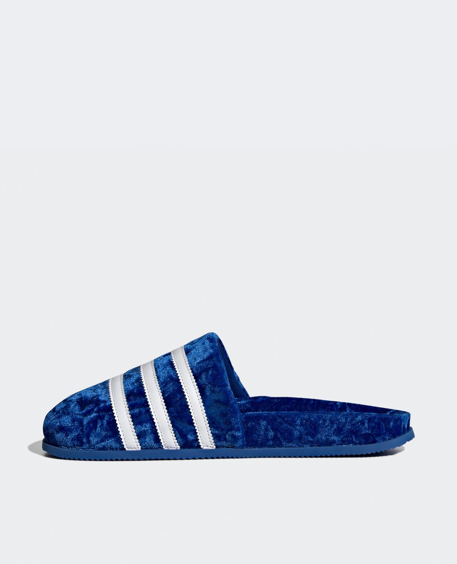 Adidas Adimule Velvet Slides (Blue)