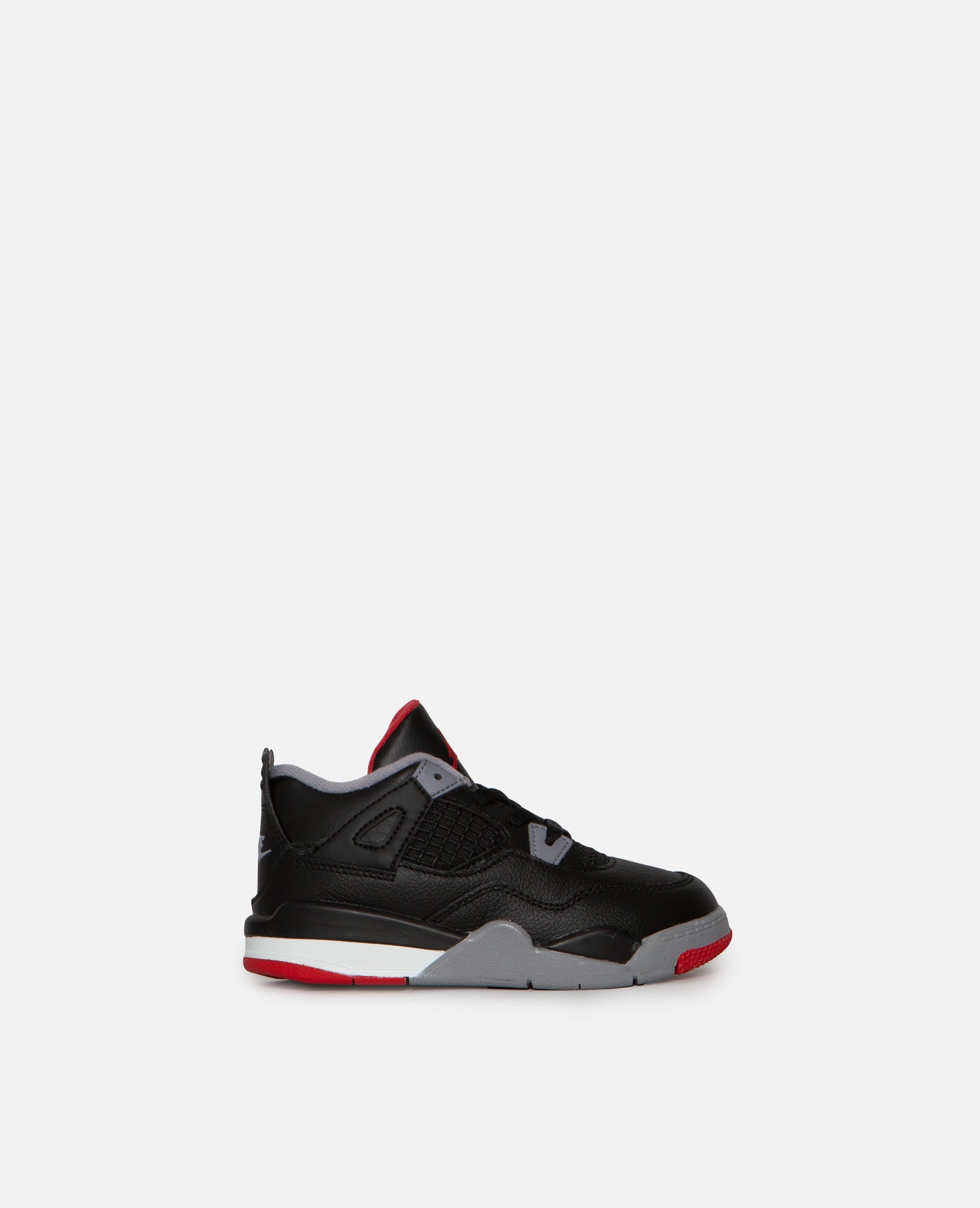 Nike Jordan 4 Retro (TD) (Noir/Rouge feu-Gris ciment-Blanc sommet)