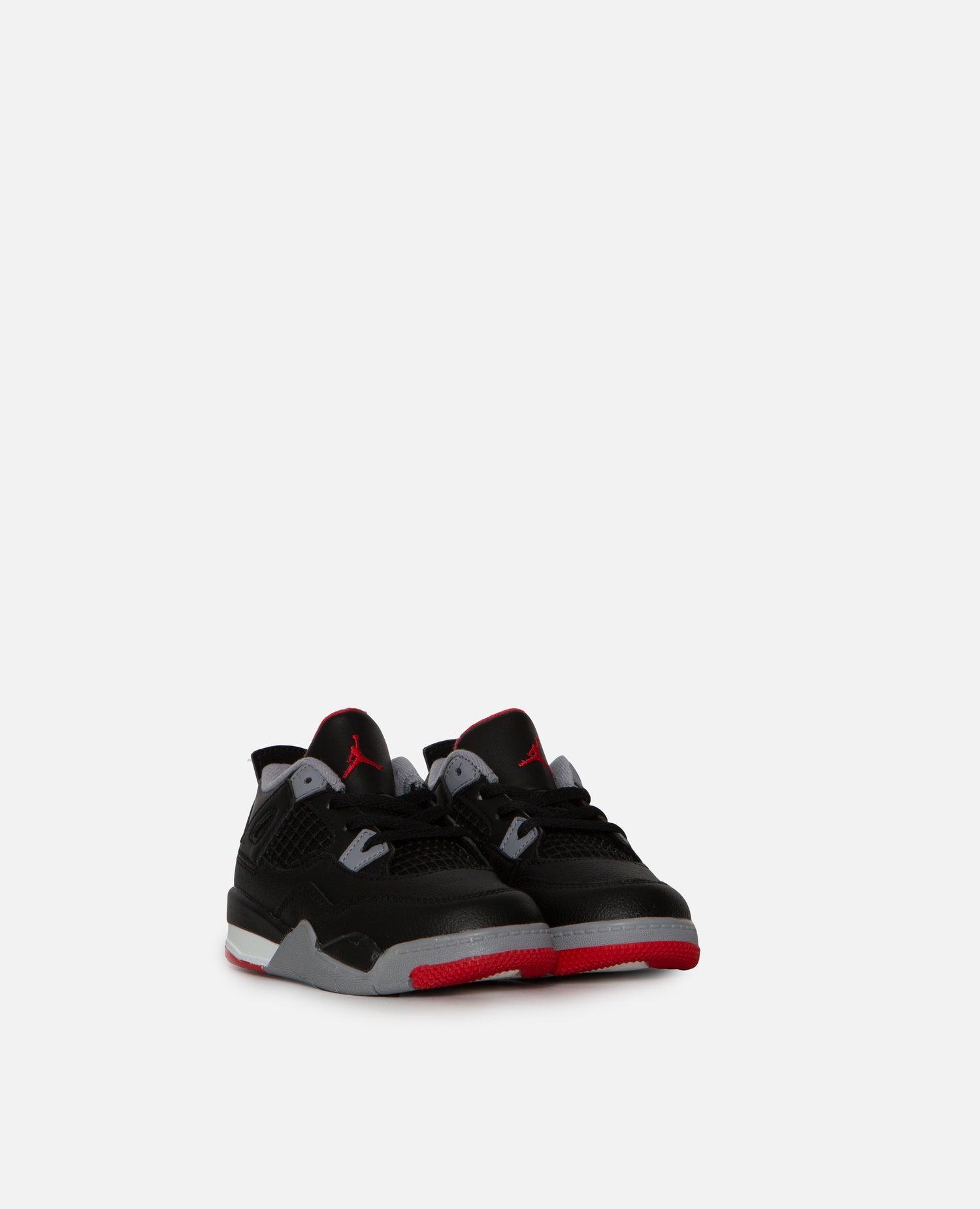 Nike Jordan 4 Retro (TD) (Nero/Rosso Fuoco-Grigio Cemento-Bianco Summit)