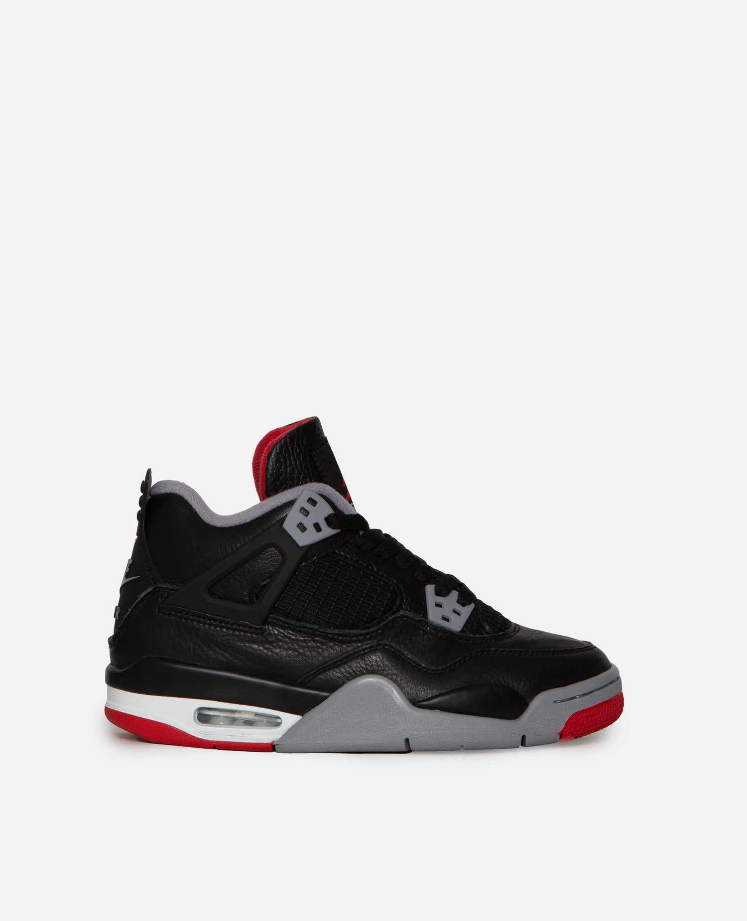Nike Air Jordan 4 Retro (GS) (Noir/Rouge feu-Gris ciment-Blanc sommet)