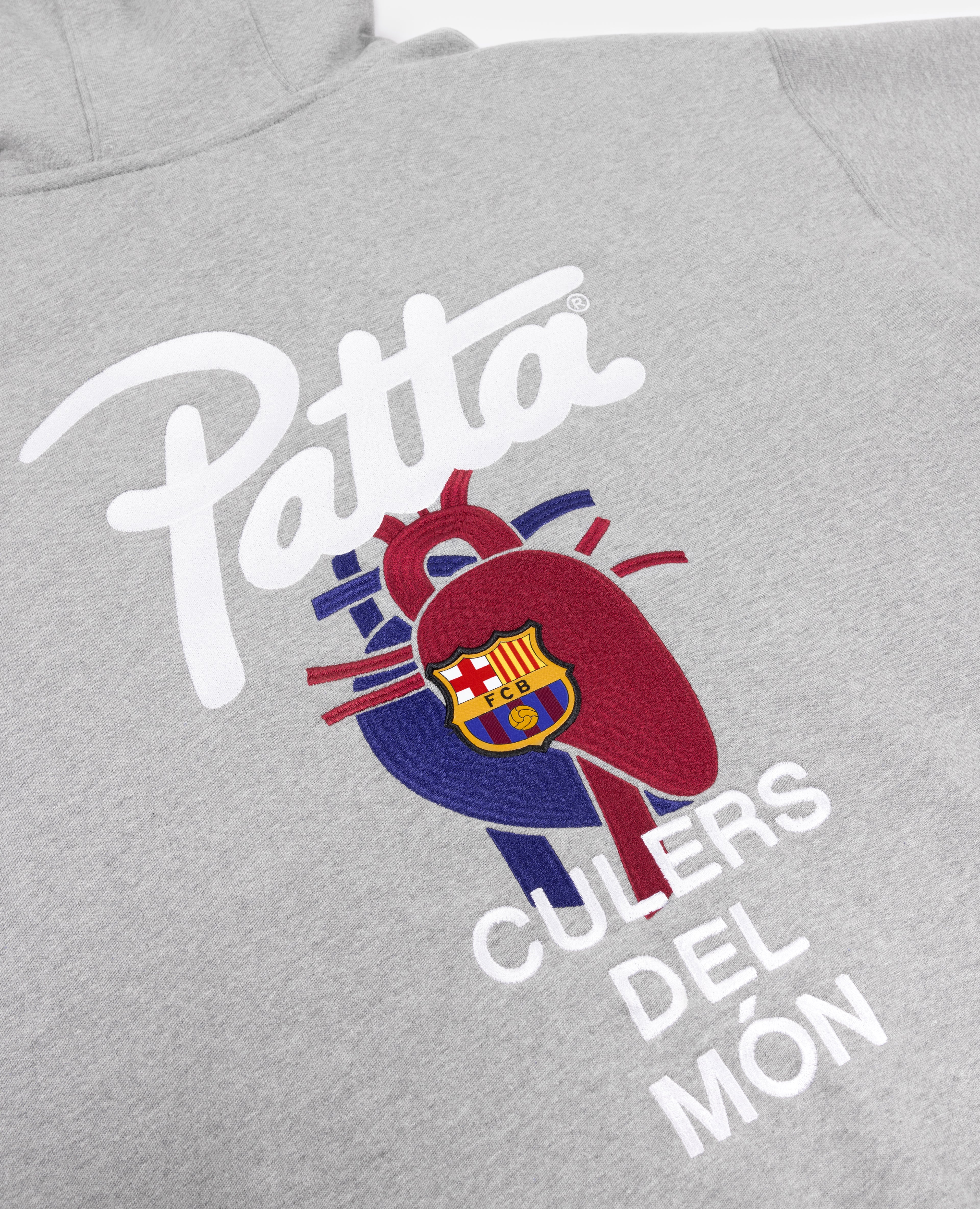 FCB x Patta Culers del Món Hooded Sweater (Dark Grey Heather/Deep Roya