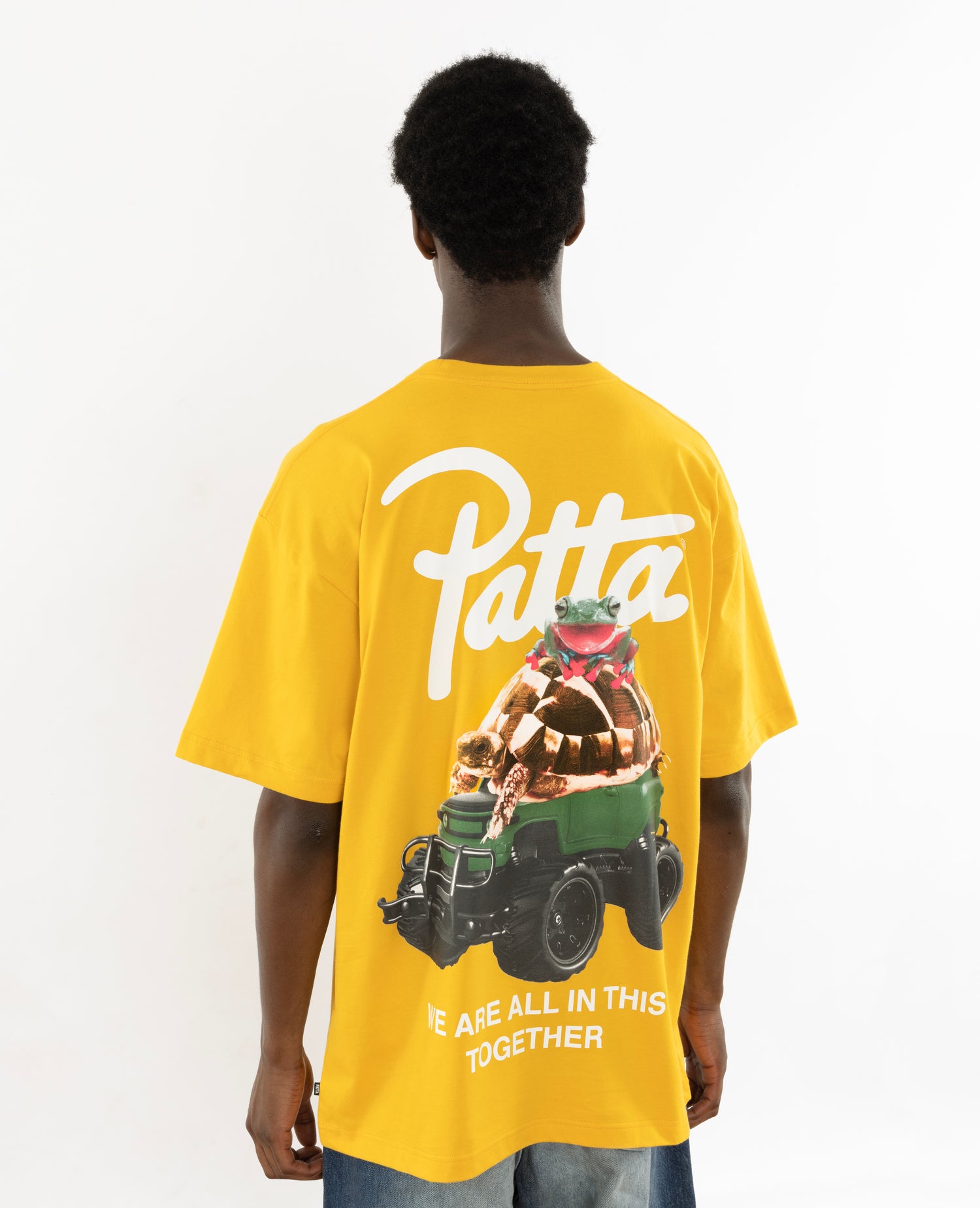 T-shirt Patta con animali (oro antico)