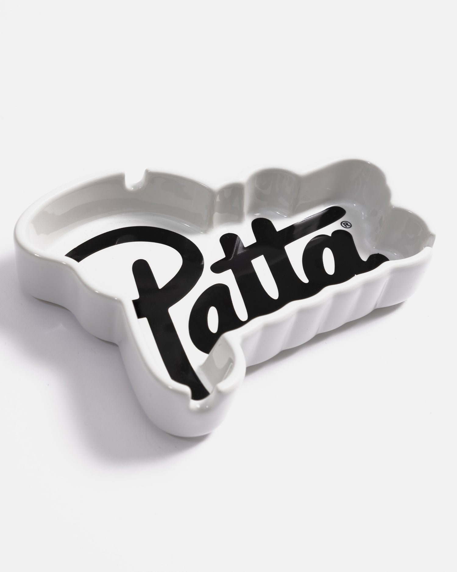 Patta Script Logo Shaped Ashtray (White/Black)
