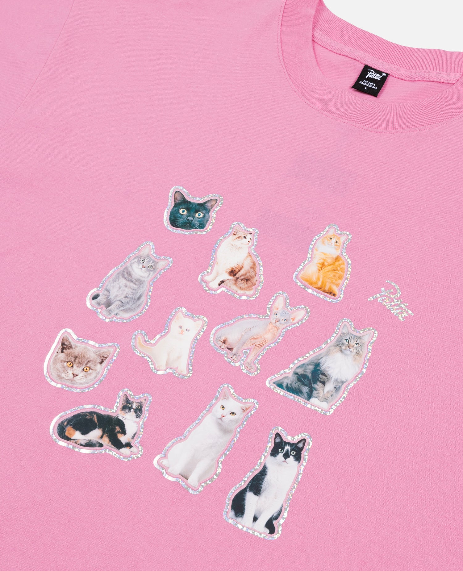 T-shirt Patta Cats (rosa begonia) 