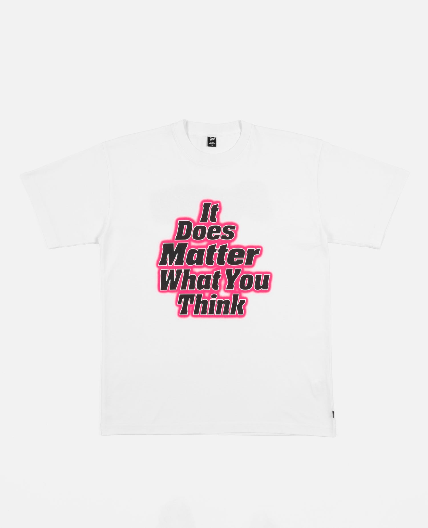 T-shirt Patta, importa cosa pensi (bianco)