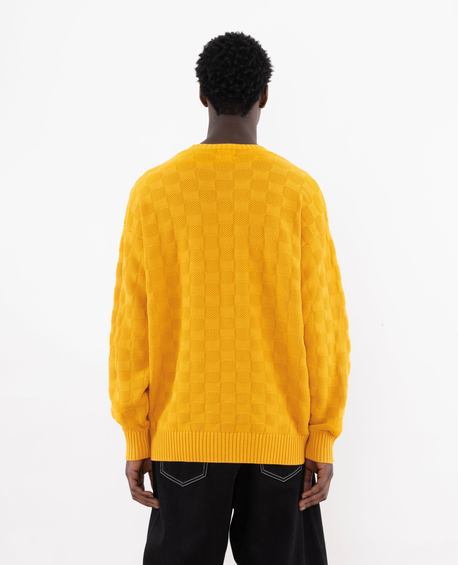 Patta Purl Ribbed Knitted Sweater (Old Gold)