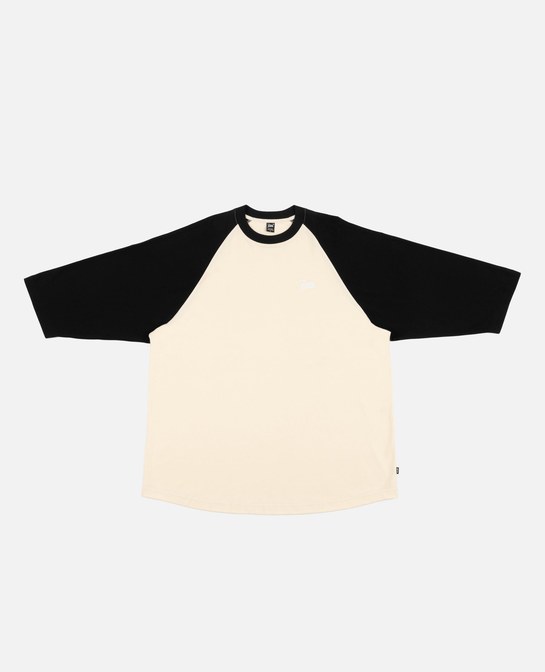 Patta Basic Raglan 3/4-Sleeve T-Shirt (Sea Salt/Black)