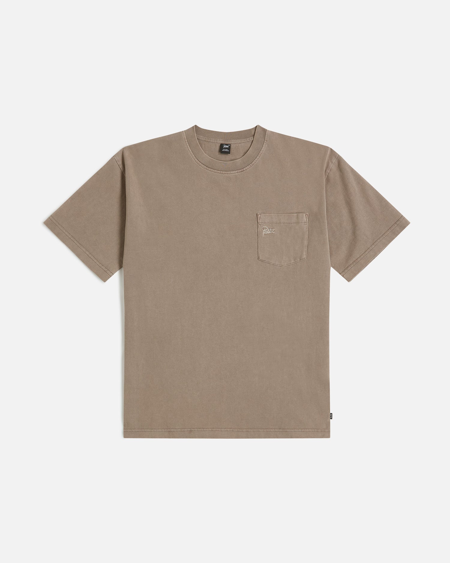 T-shirt con tasca Patta Basic (Driftwood)
