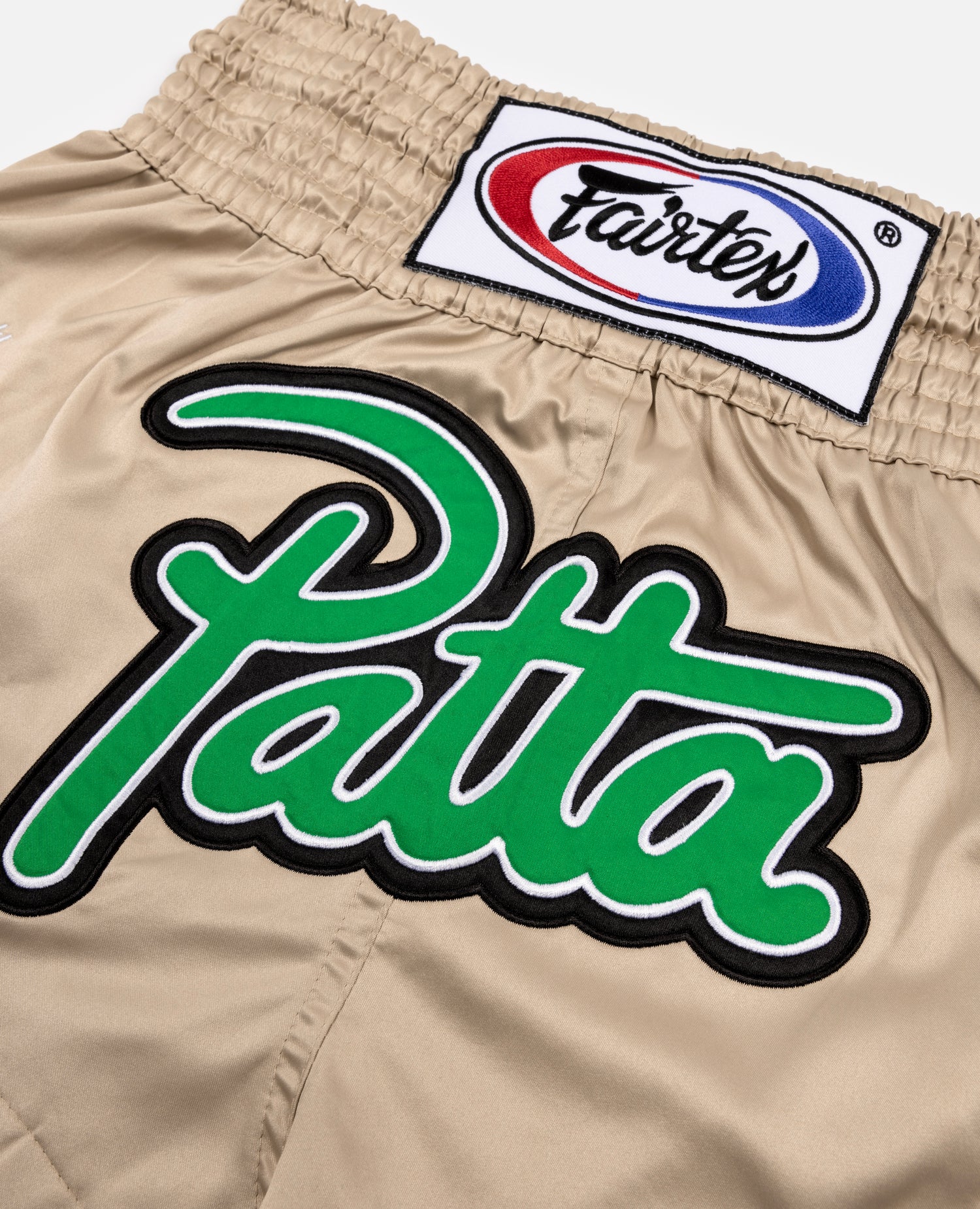 Patta x Fairtex Muay Thai Shorts (Gold/Jolly Green)