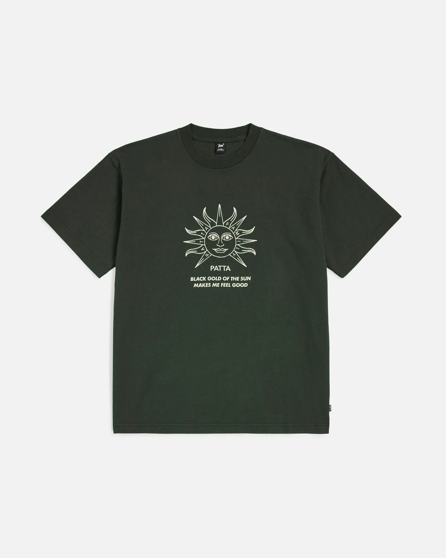 T-shirt Patta Black Gold Sun (Pirate Noir)