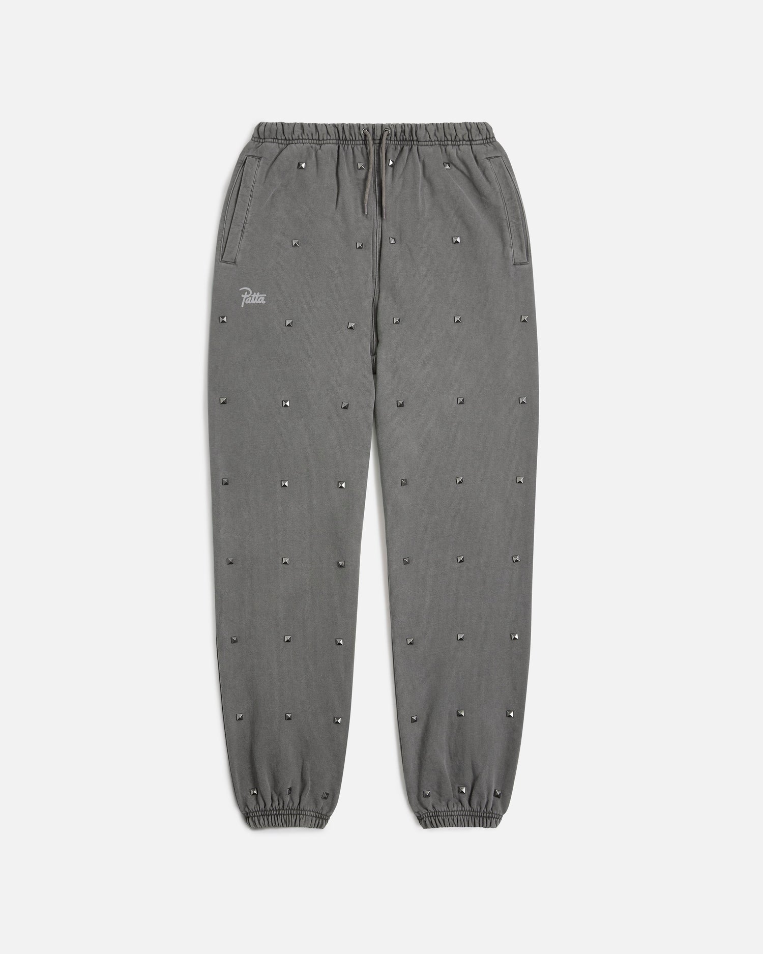 Patta Studded Washed Jogging Pants (Volcanic Glass)