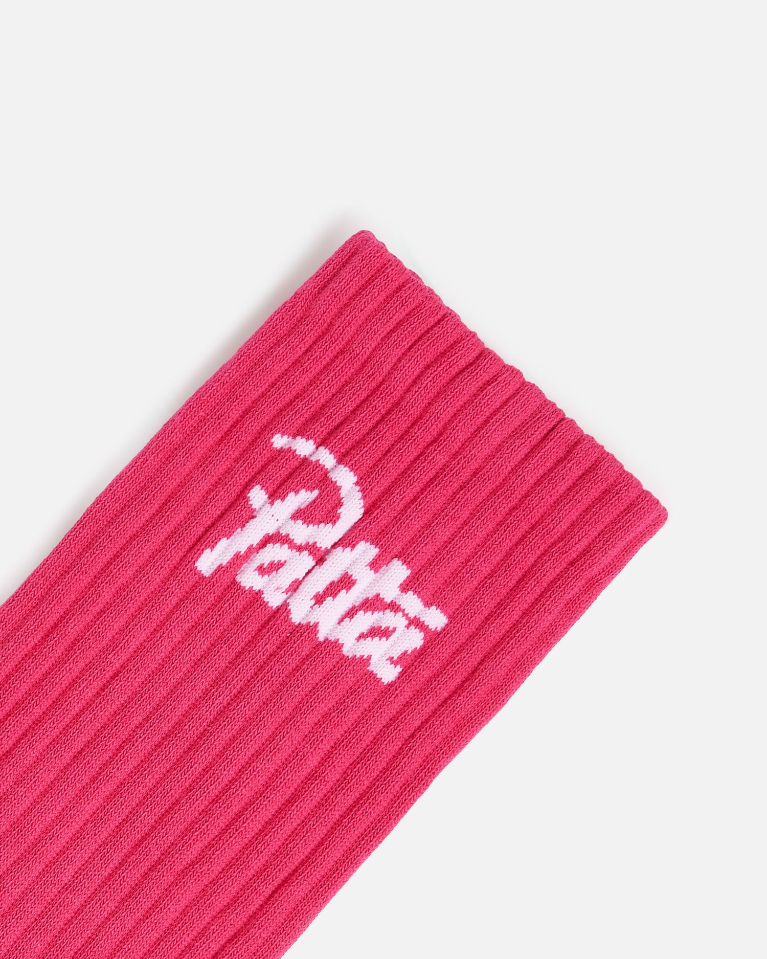 Chaussettes de sport Patta Script Logo (rouge fuchsia)