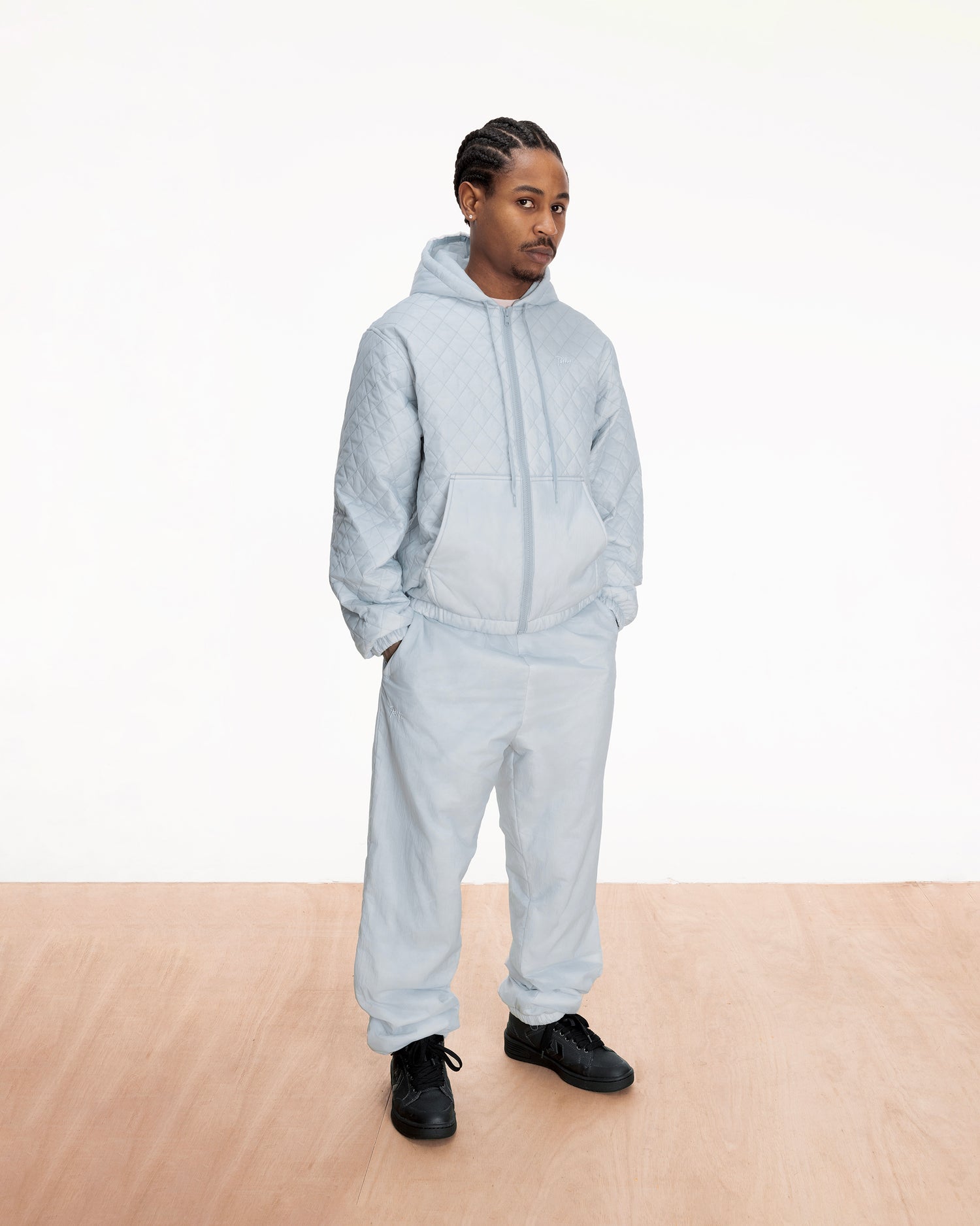 Patta Insulated Quilted Hooded Jacket (Gray Dawn)