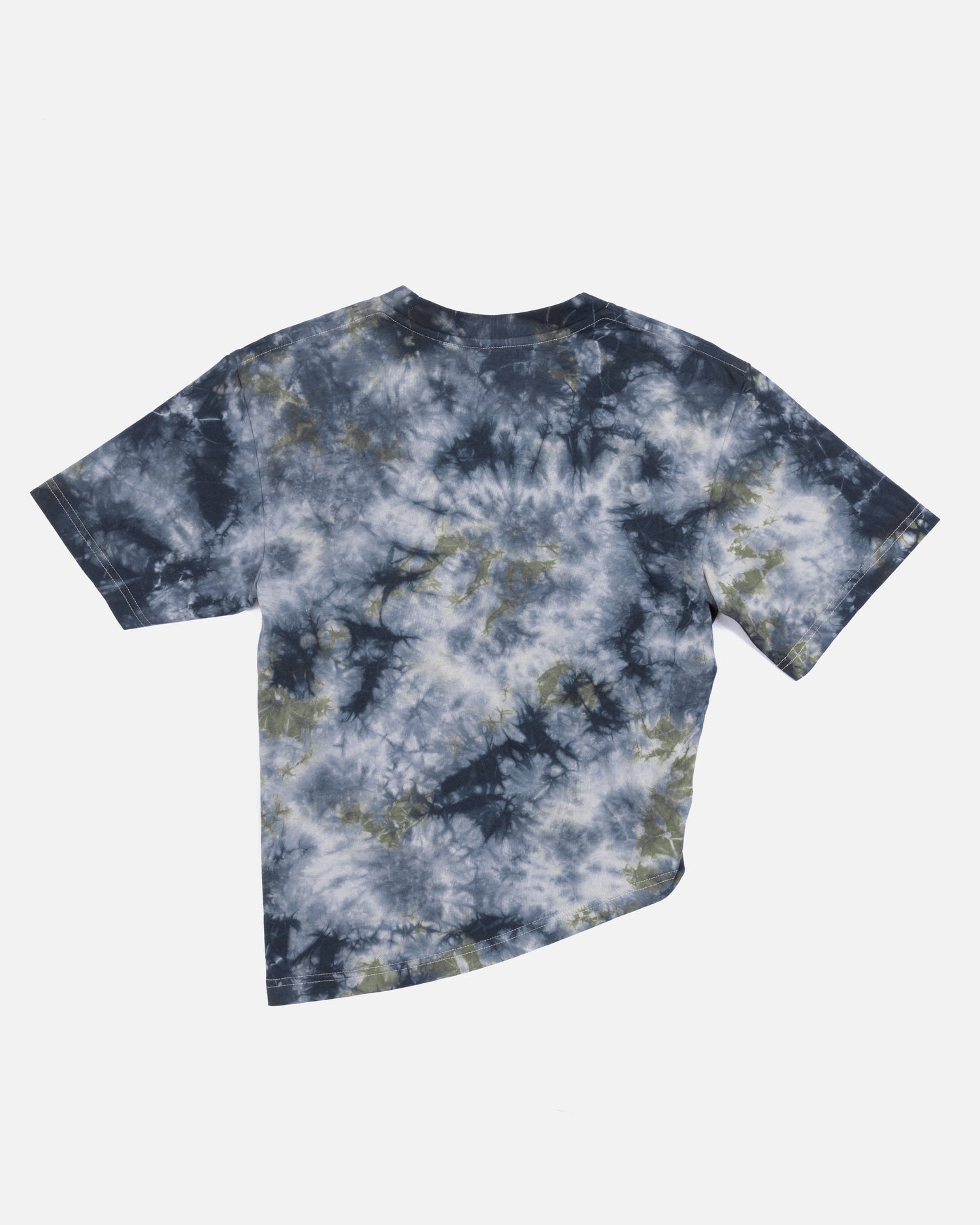 Patta Femme Tie Dye Cropped Ruched T-Shirt (Quarry)