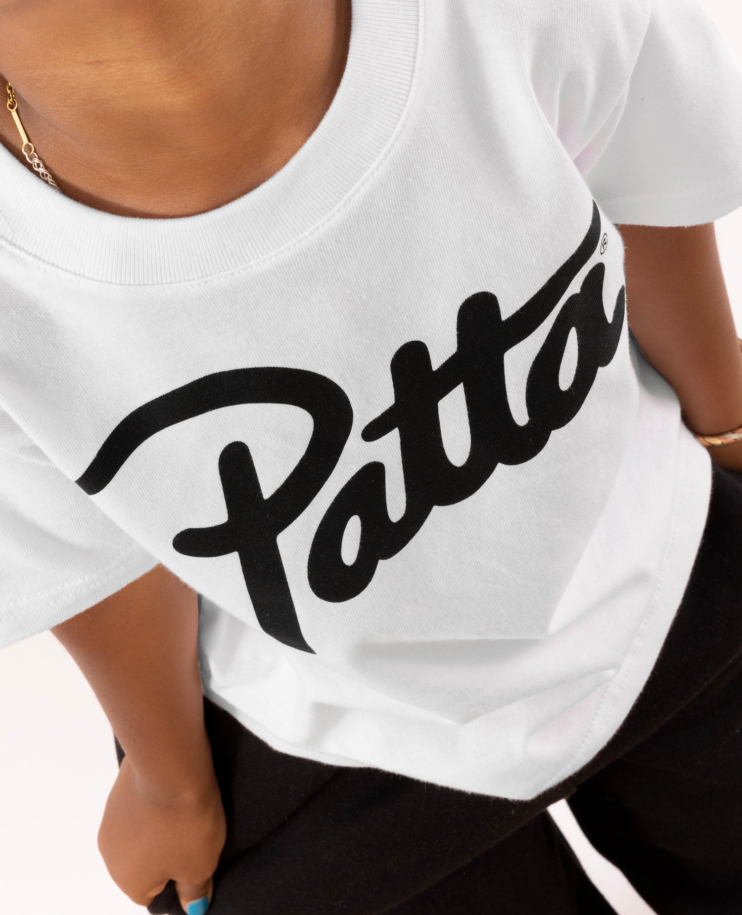T-shirt avec logo Patta pour enfants (blanc)