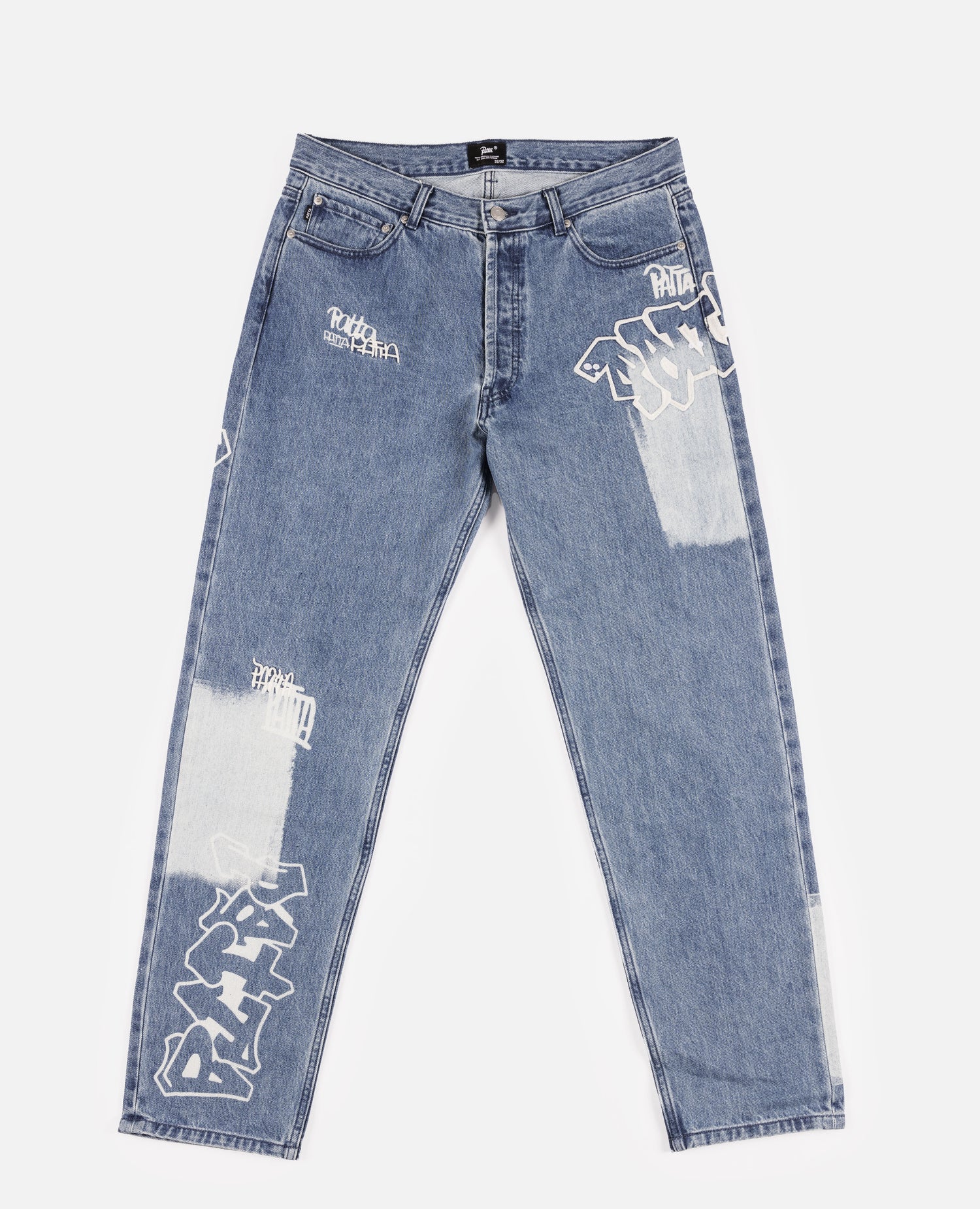 Pantalon en jean Patta Graffiti (bleu clair)
