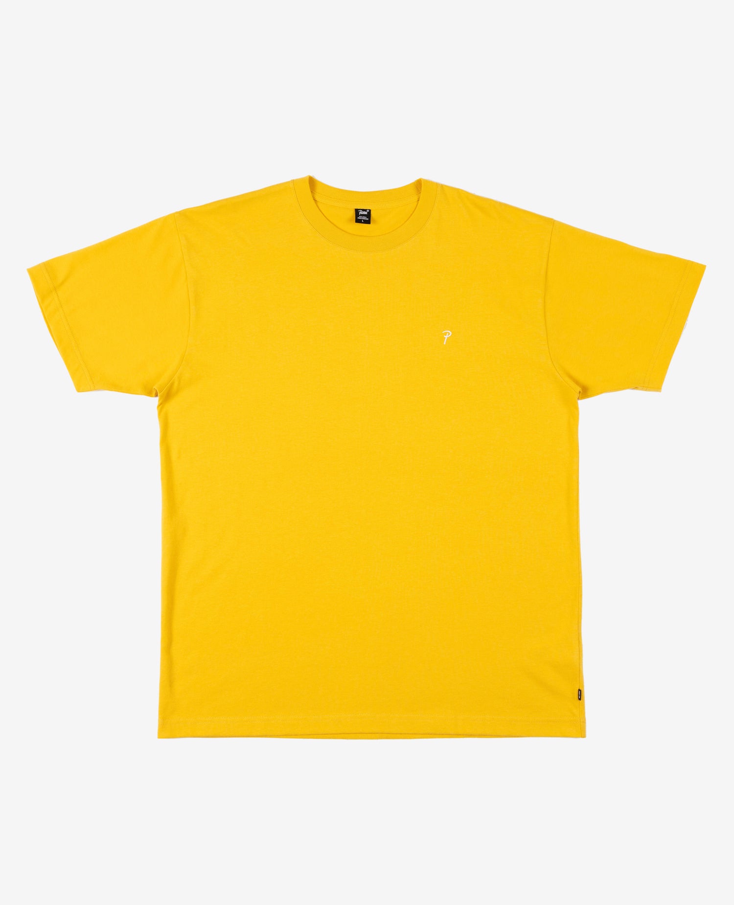 T-shirt Patta Basic Script P (giallo tuorlo)