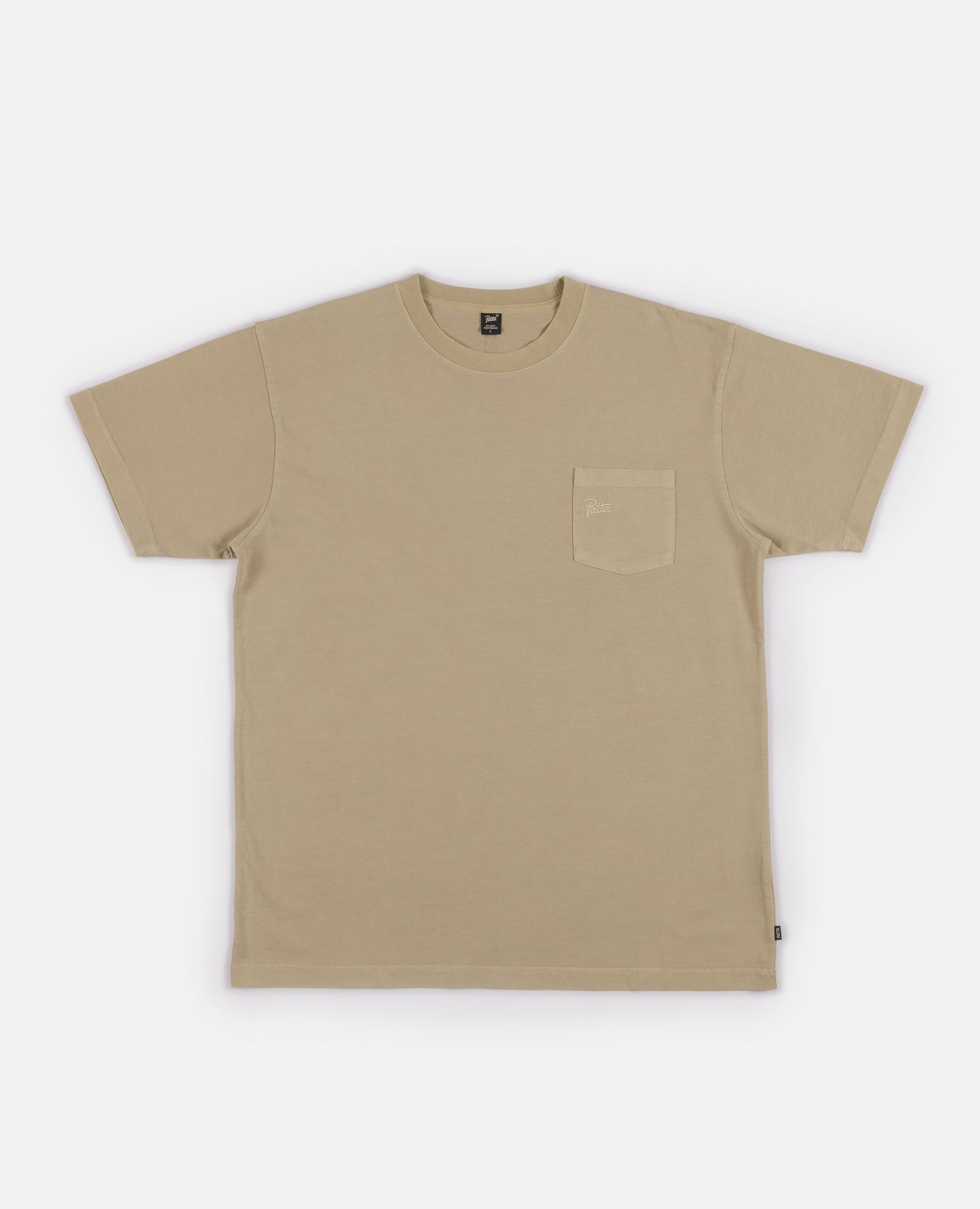 T-shirt con tasca lavata Patta Basic (Taos Taupe)