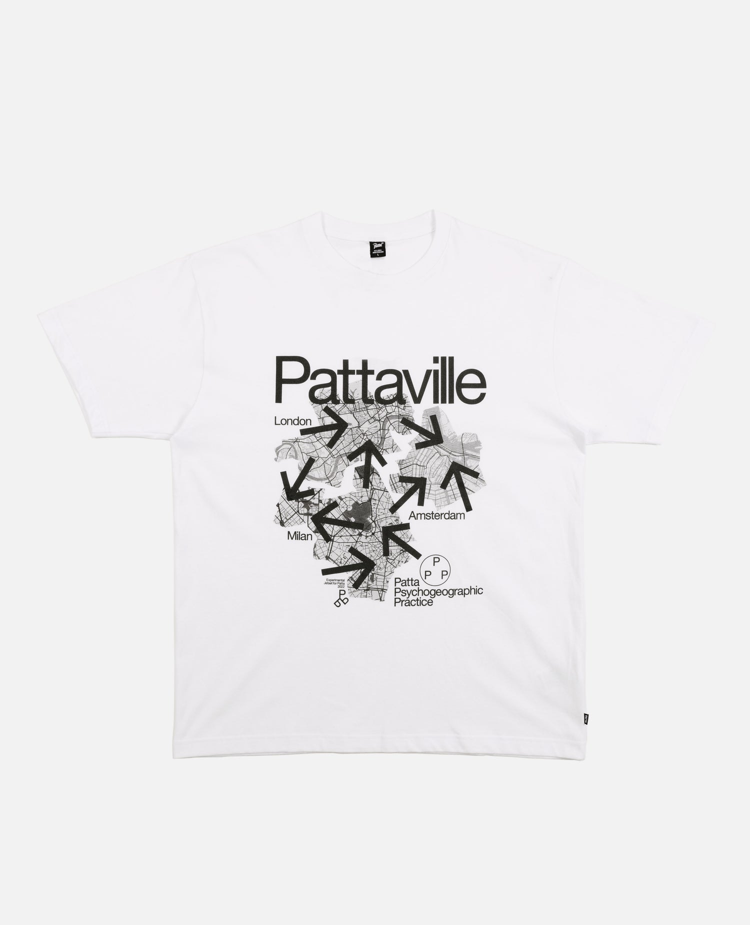 T-shirt Patta x Experimental Jetset Pattaville (blanc)