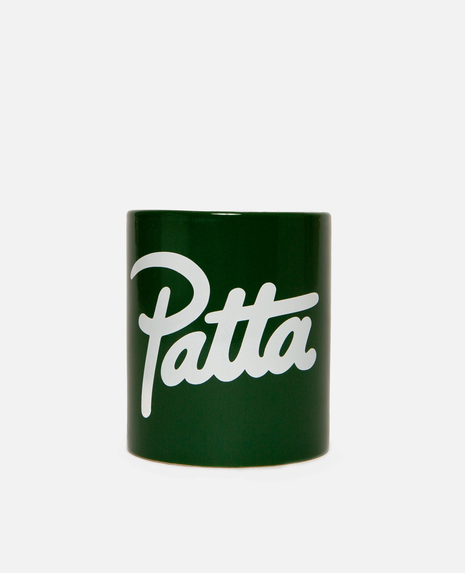 Tazza con logo Patta Script (Verde scuro/Bianco)