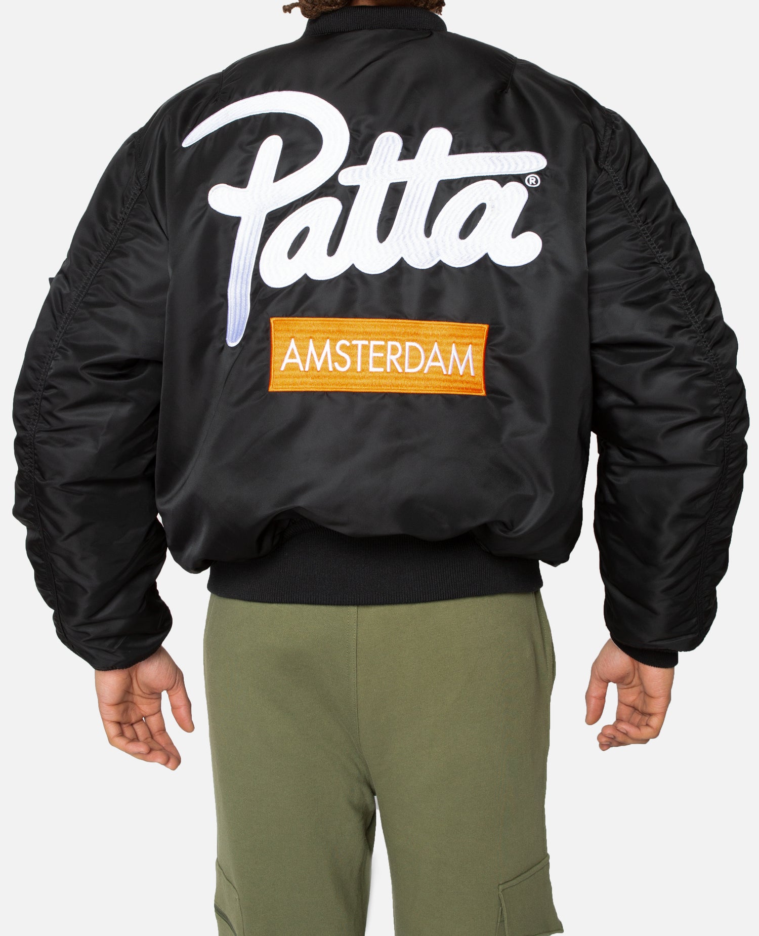 Esclusiva del negozio: Giacca Patta x Alpha Industries MA-1 Amsterdam (nera/arancione)